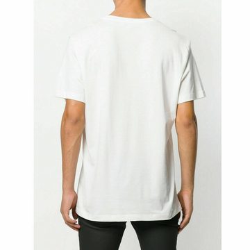 Balmain T-Shirt PIERRE BALMAIN MENS ICONIC LOGOSHIRT CULT OFF-WHITE LOGO SHIRT T-SHIRT