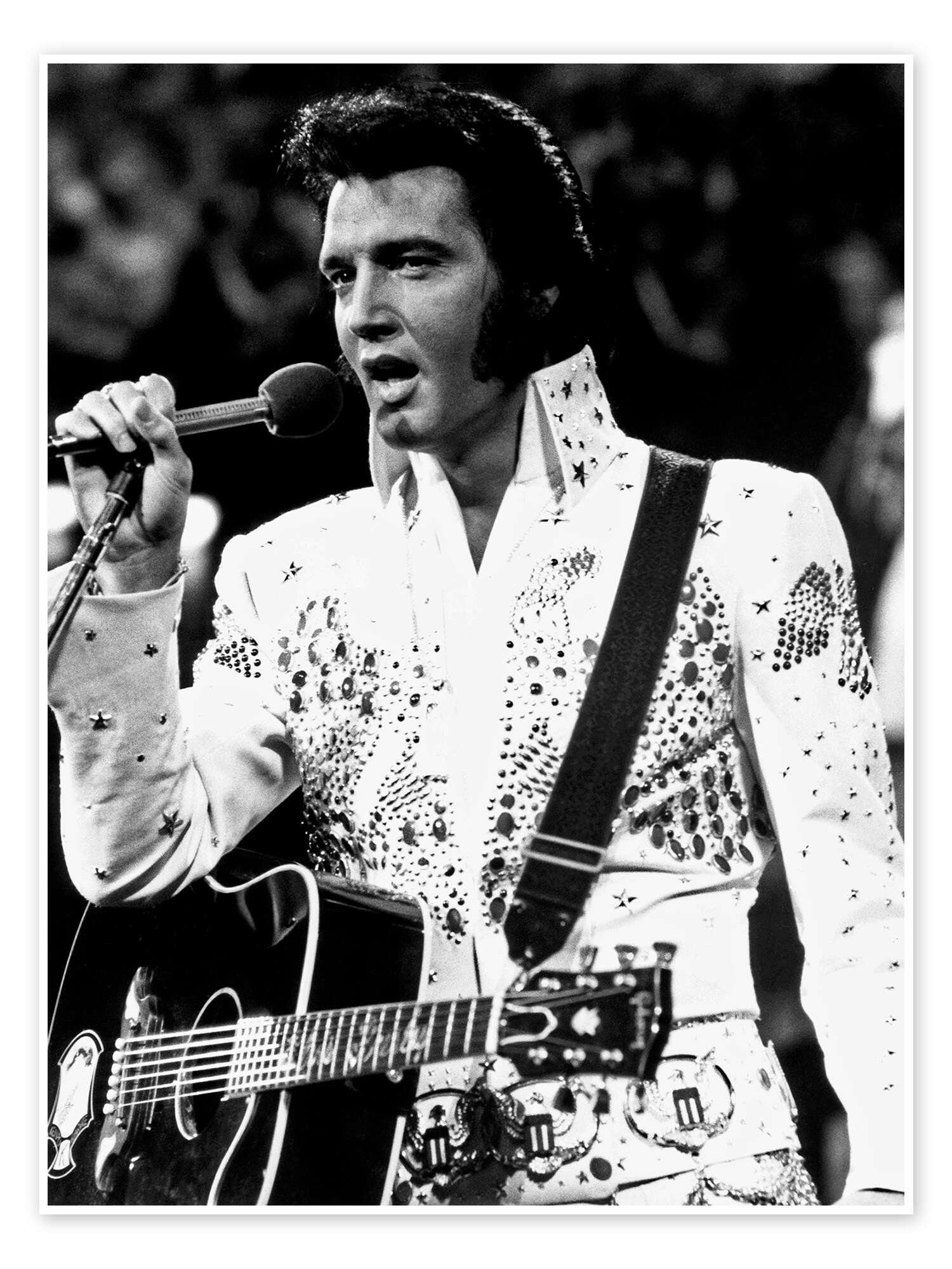 Posterlounge Poster Everett Collection, Elvis Presley auf der Bühne, Wohnzimmer Fotografie