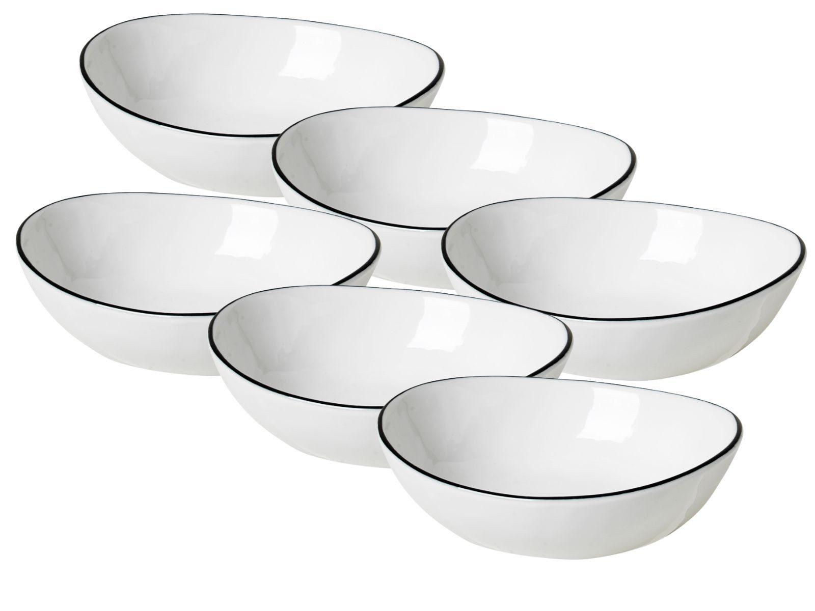Broste Copenhagen Geschirr-Set SALT Schale 12,5cm Set6, Porzellan