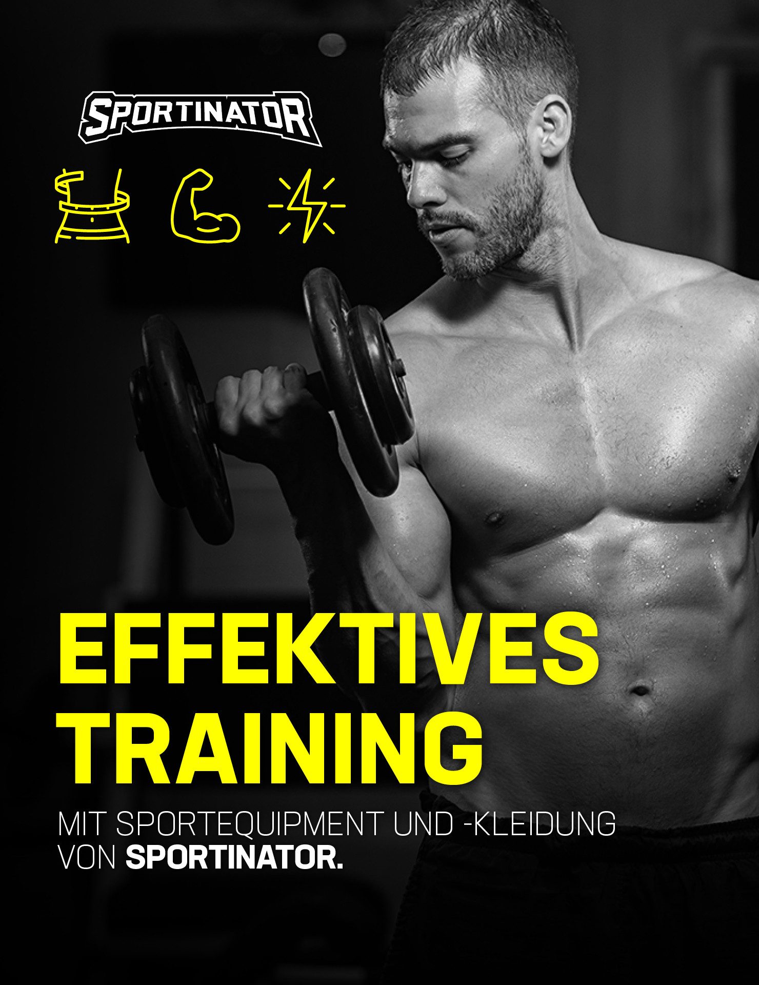 Sportinator Klimmzugstange Klimmzugstange für Türrahmen 60-102 cm, optimal zum Trainieren des Oberkörpers