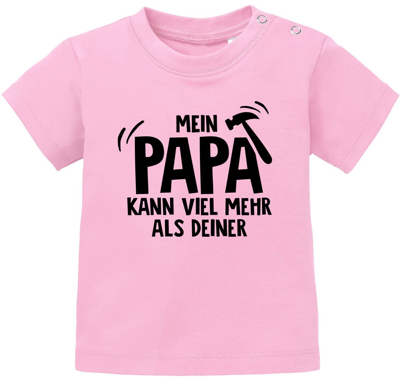 Print-Shirt Baby T-Shirt kurzarm Mein Papa kann viel mehr als deiner Jungen