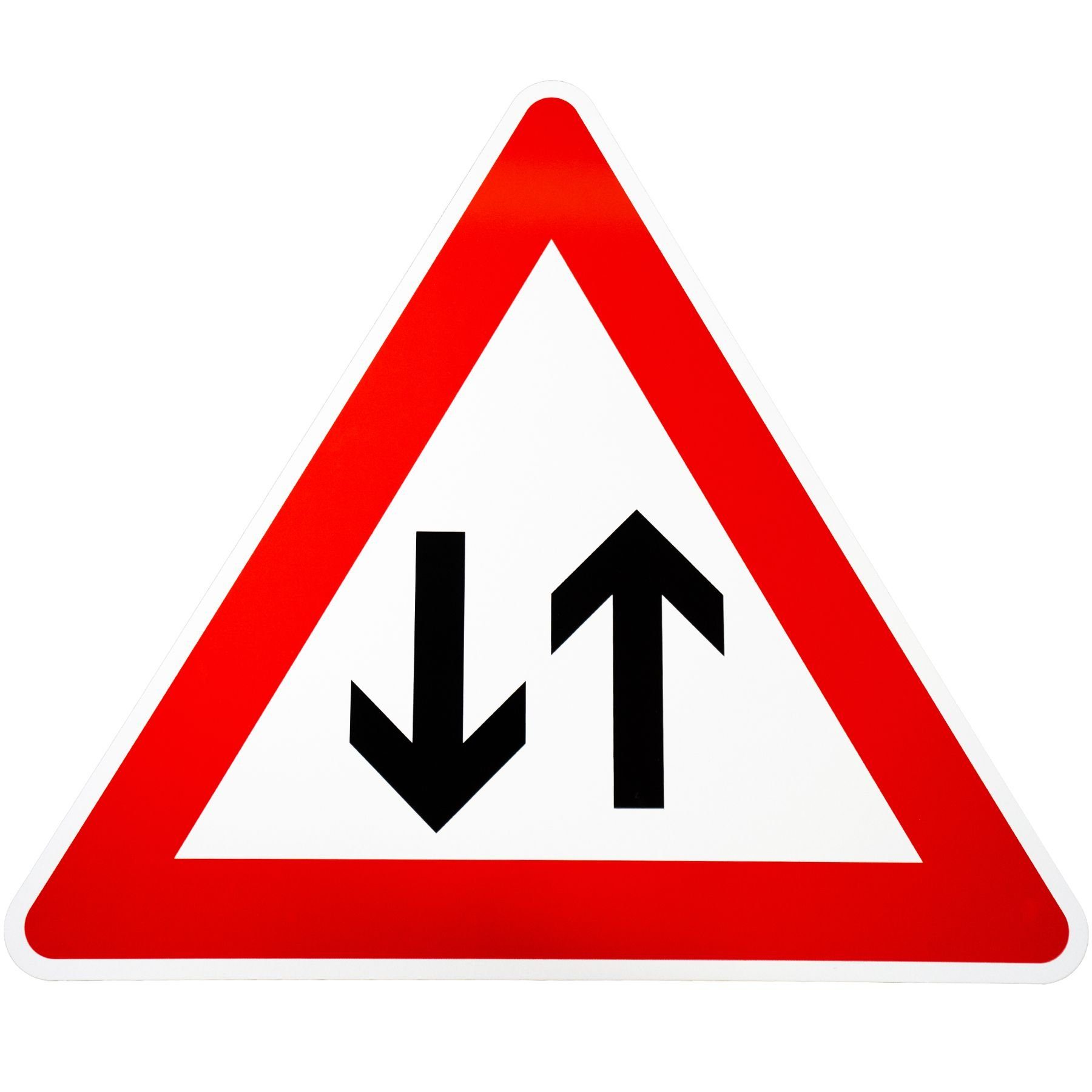 BauSupermarkt24 Verkehrsschild Verkehrszeichen Nr 125 " Gegenverkehr " RA1 Schild Straßenschild