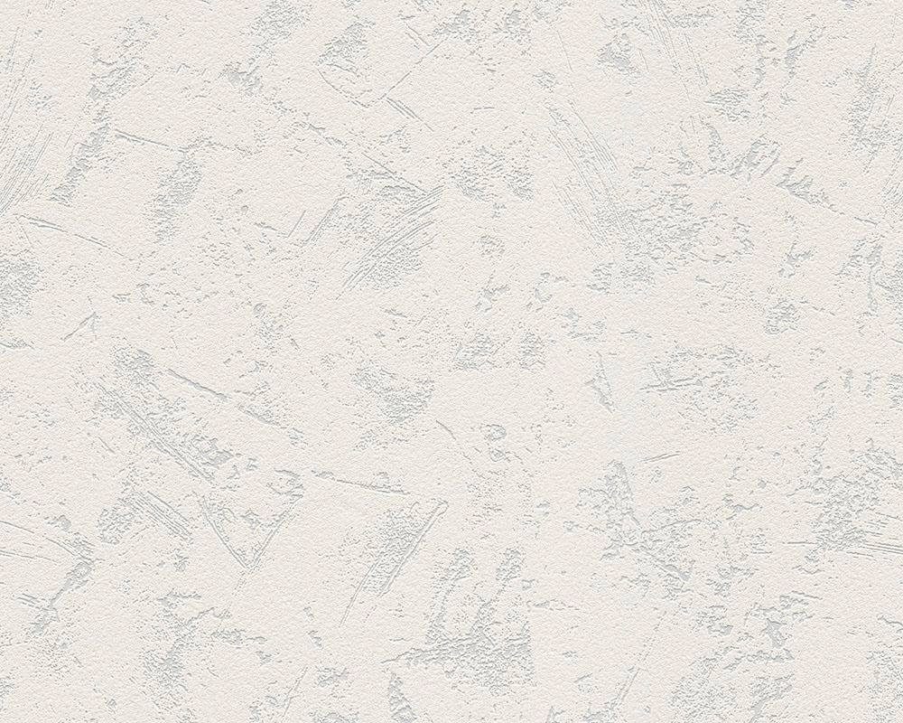 A.S. Création Vliestapete Meistervlies, einfarbig, uni, Unitapete Überstreichbar Weiß matt leicht strukturiert Naturstein
