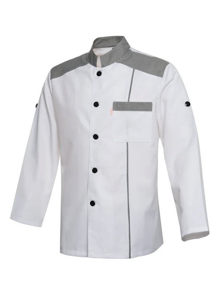 Ismont Kochjacke Kochjacke mit farbiger Umrandung – ISMONT 01 M032-08