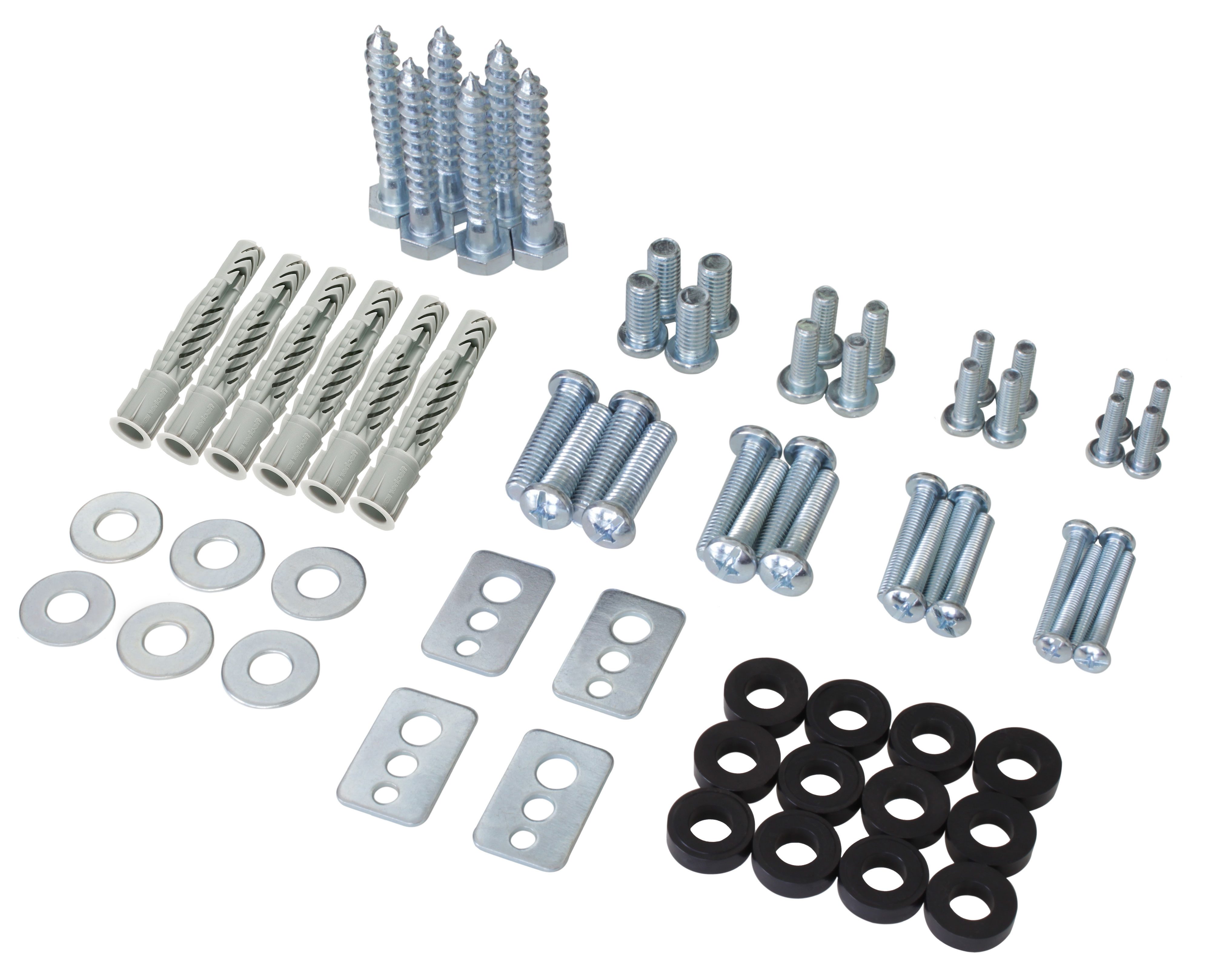 RICOO Halterungszubehör Schrauben-Set für TV Wandhalterung mit Schrauben & Wanddübel SPZ0200-F, (1-tlg., Schrauben M4, M8, M6, M5 & Wanddübel Fischer UX-10 S10 für Massivbeton, Für TV Lautsprecher oder Monitor Wandmontage Wandhalter Fernseher)