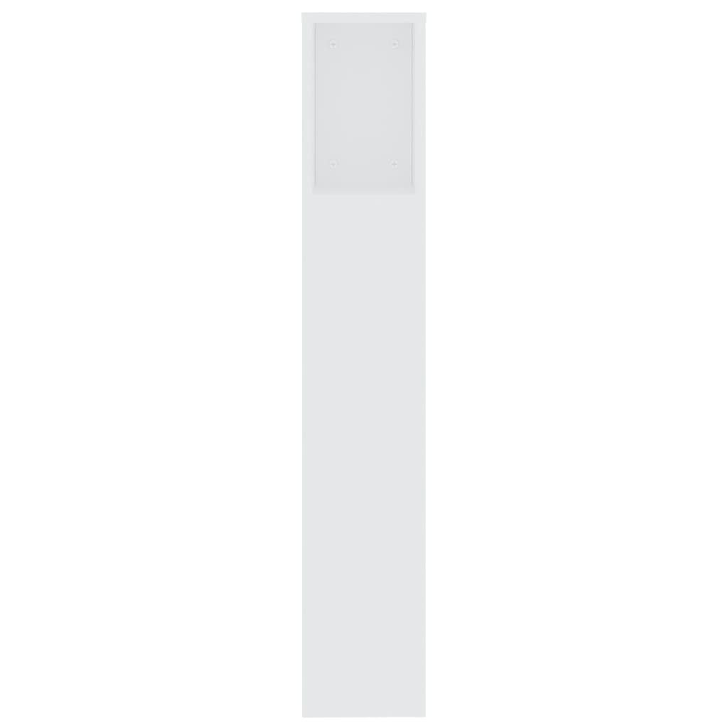 (1 cm, mit St) Ablagen Kopfteil vidaXL Kopfteil Weiß 200x18,5x104,5