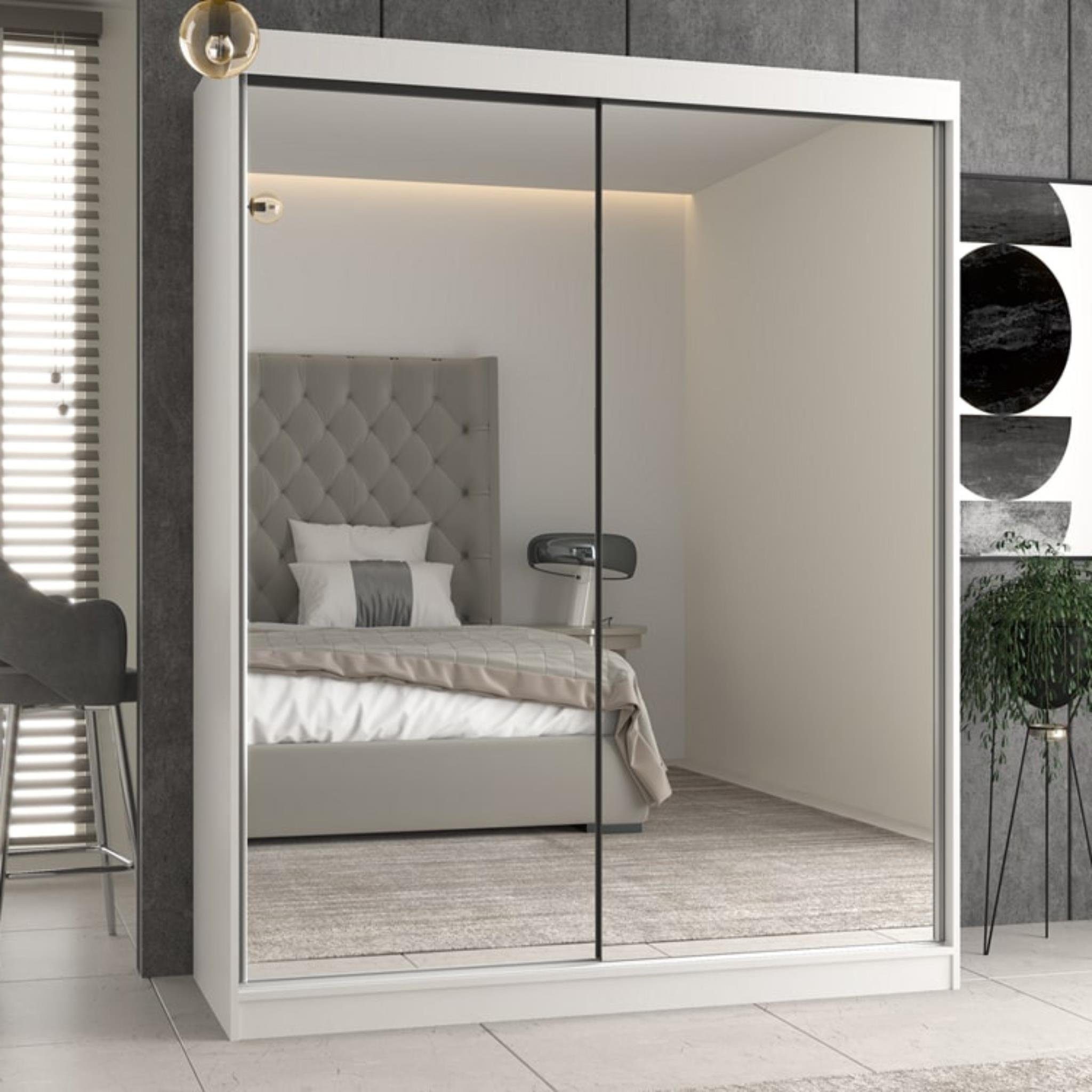 Beautysofa Schiebetürenschrank Luxury (Spiegelschrank mit 2 günstig online kaufen