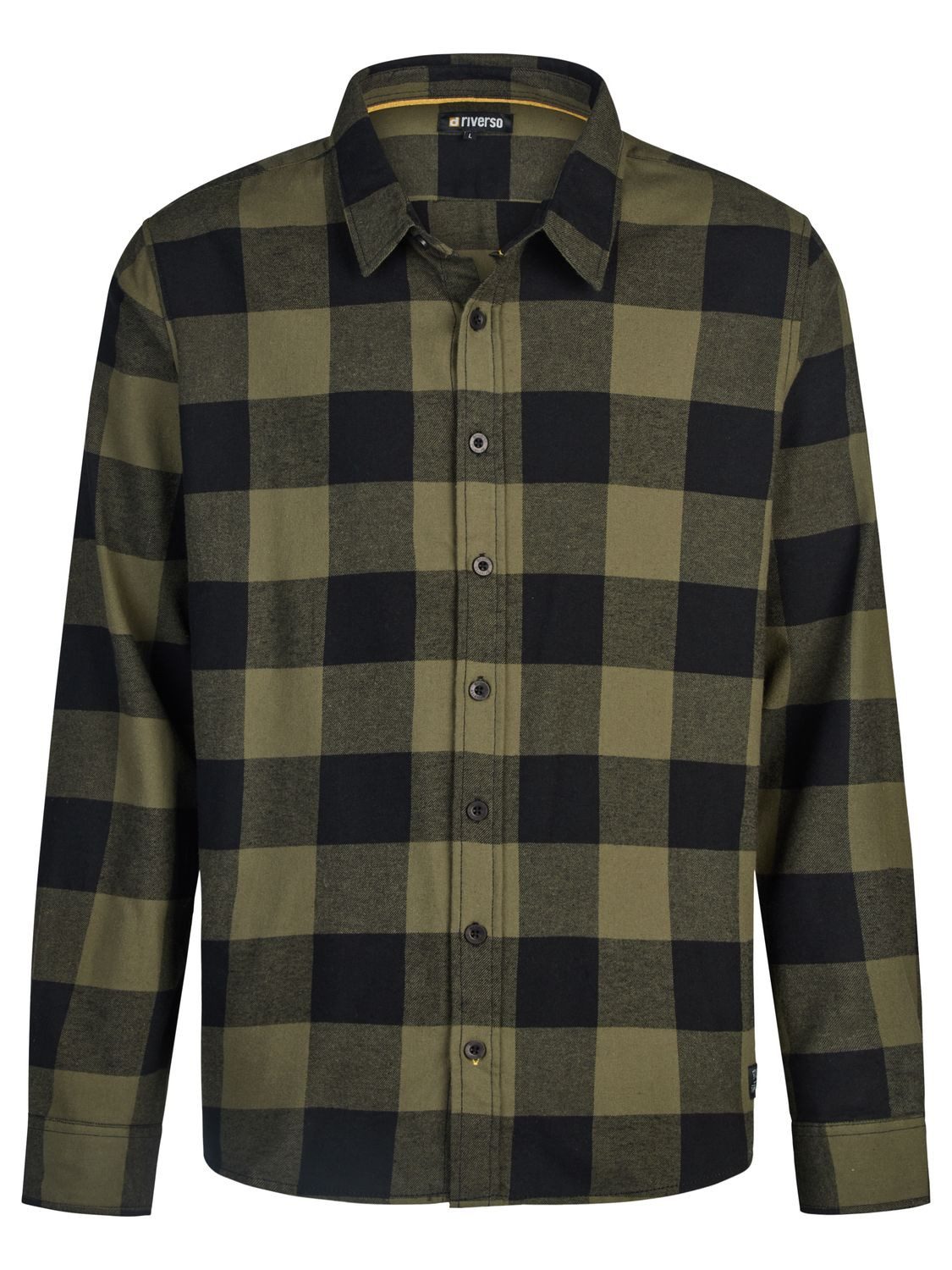 riverso Langarmhemd Herren Karohemd RIVArne Regular Fit (1-tlg)