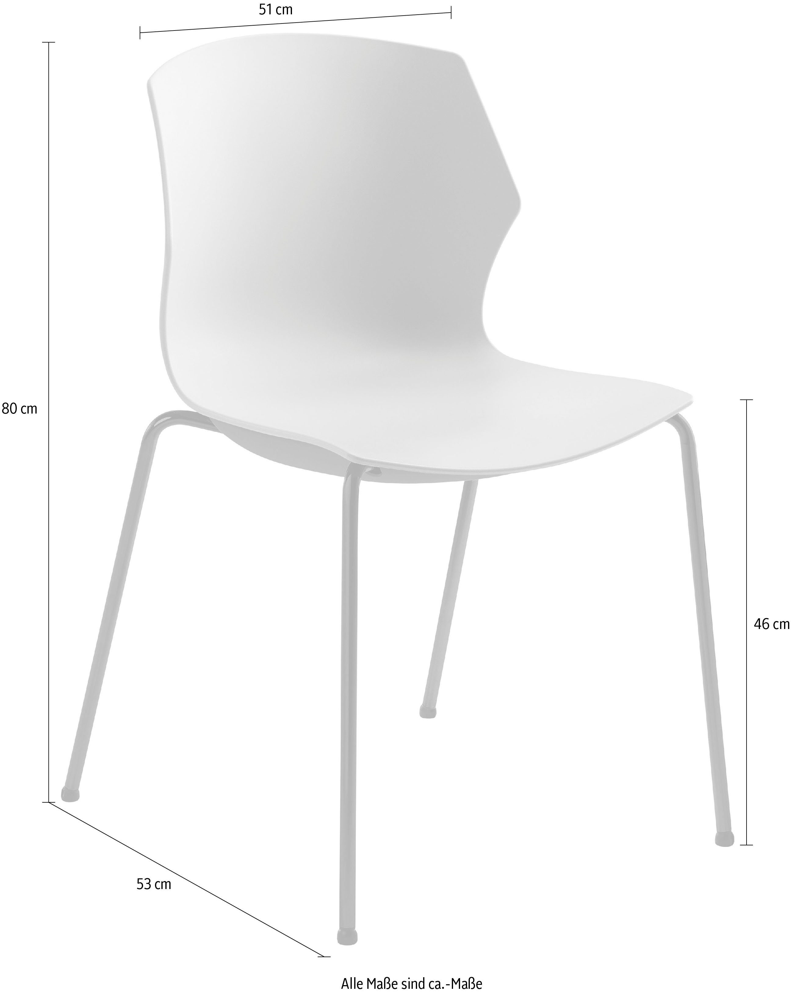 Sitzmöbel Weiß stapelbar Stück | Besucherstuhl Mayer Weiß bis 2510, 6