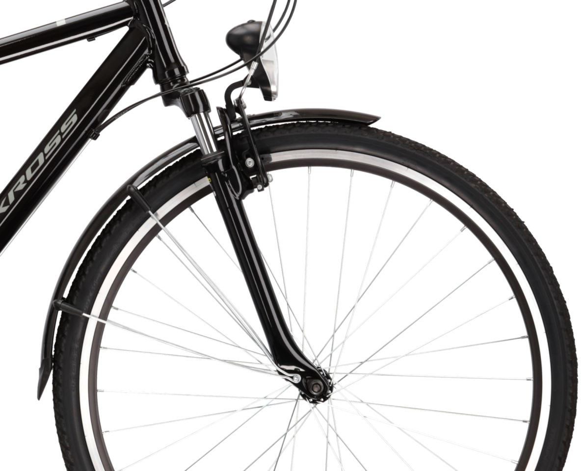 Kross Trekkingrad KROSS Trekkingrad Trans 1.0 28" schwarz, 21 Gang RDM41 Schaltwerk, Kettenschaltung