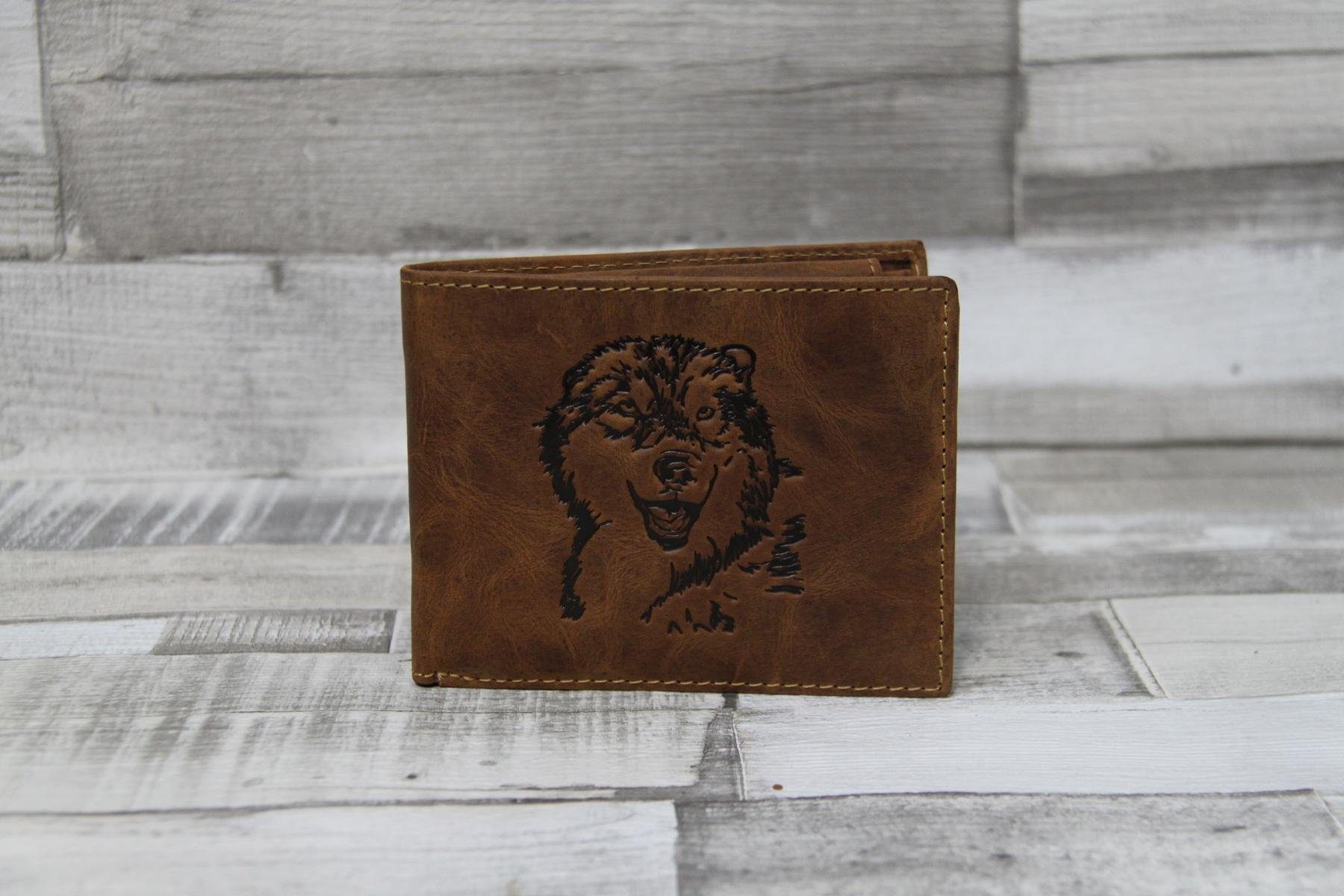 Greenburry Geldbörse Vintage Scheintasche 2tlg. Wolf-Motiv günstig online kaufen