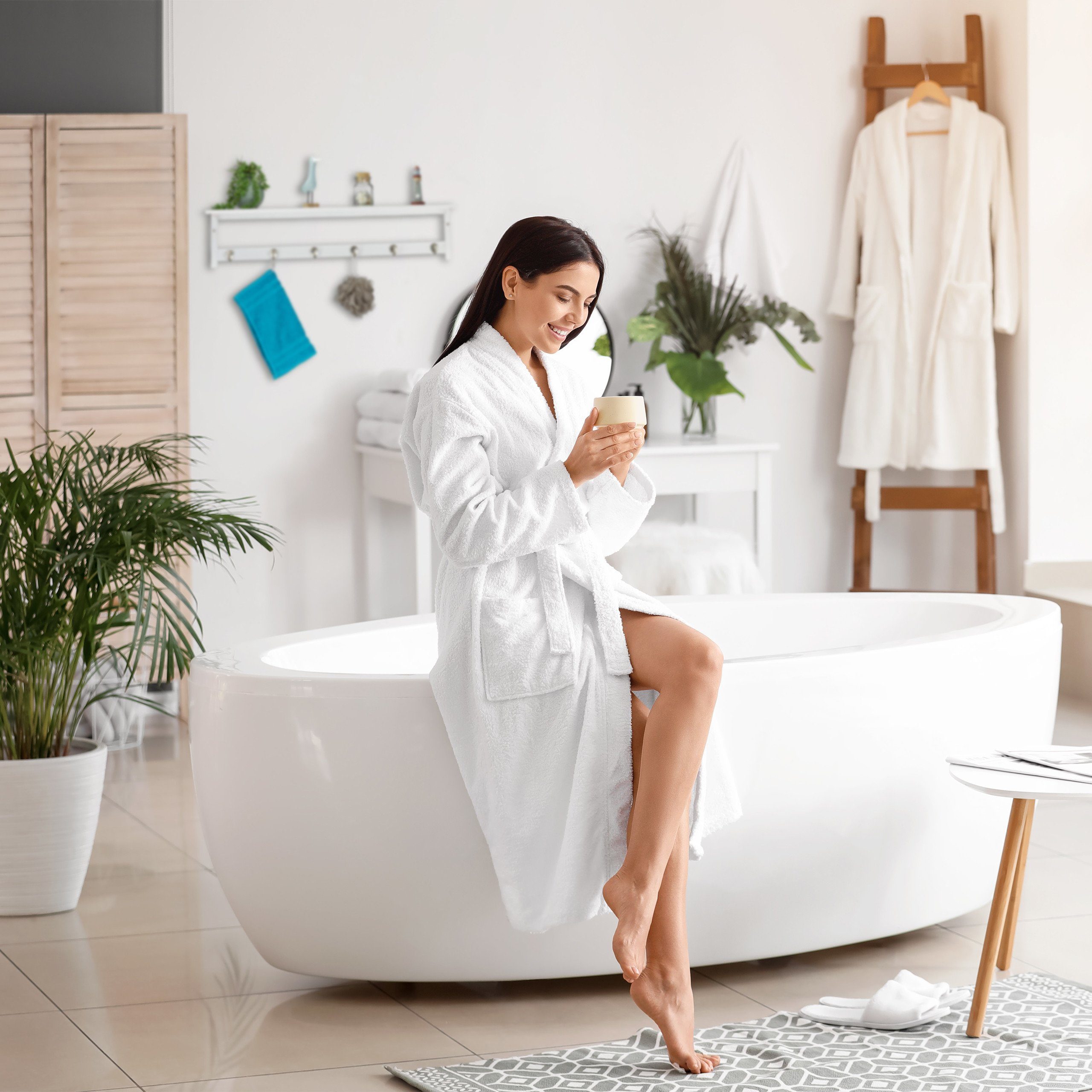 relaxdays Wandgarderobe Weiße Wandgarderobe mit Ablage