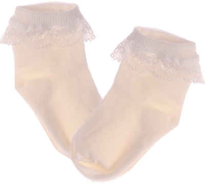 La Bortini Socken Socken mit Rüschen in Weiß für Baby und Kinder 0Mon bis 3Jahre