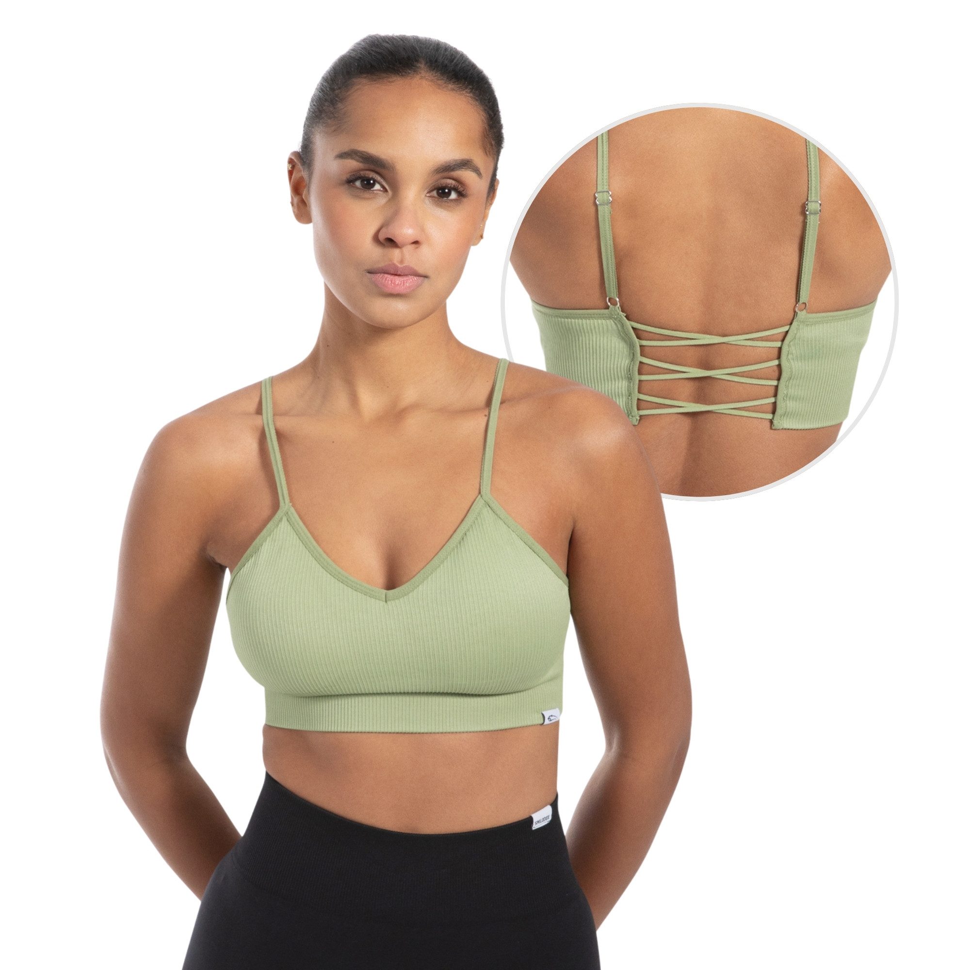 Smilodox Sport-BH Alma, Herausnehmbare Cups, Shaped Fit Yoga Bra V-Ausschni günstig online kaufen
