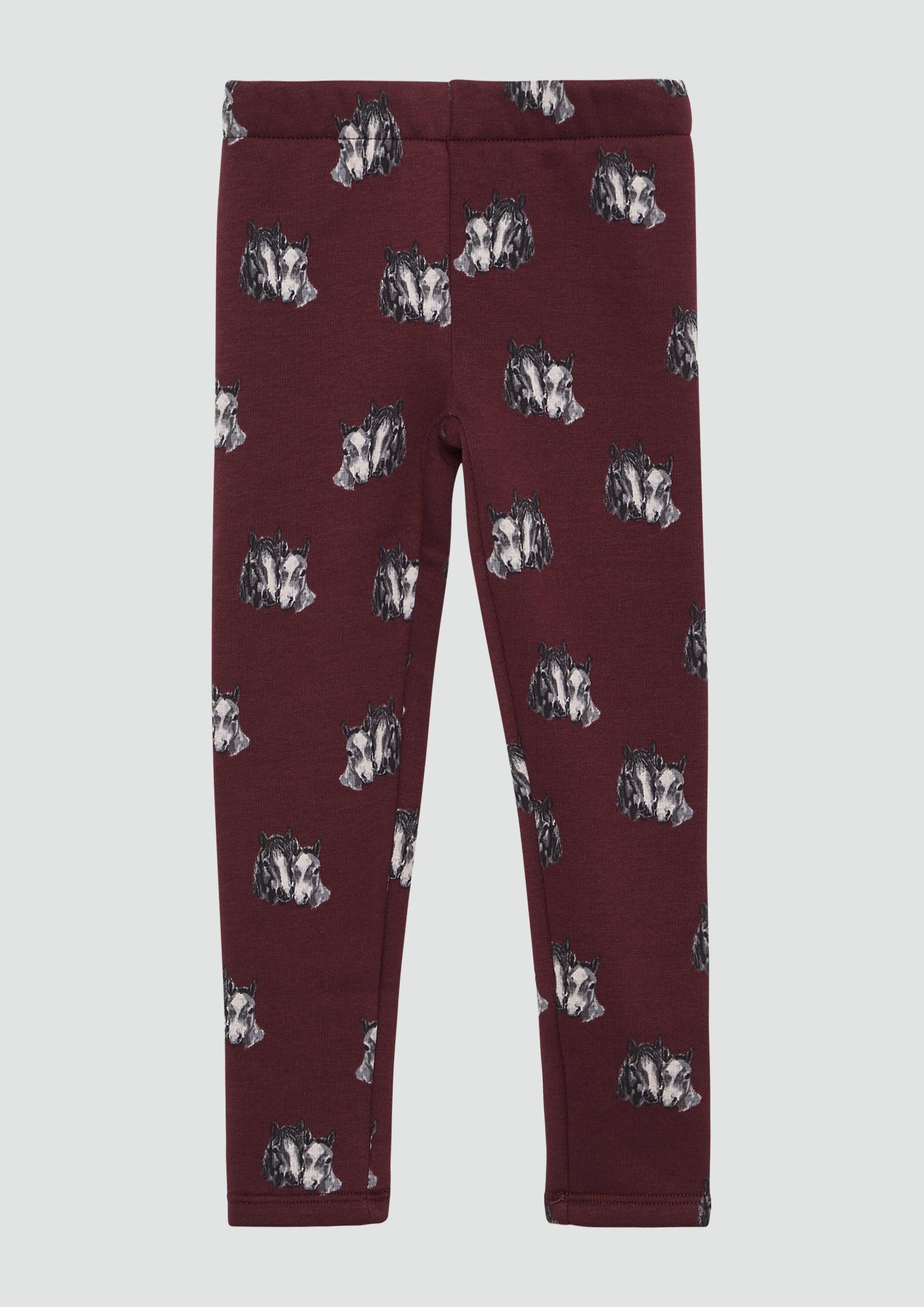 s.Oliver Leggings Leggings Kuschelige Thermofleece-Leggings mit All-over-Print