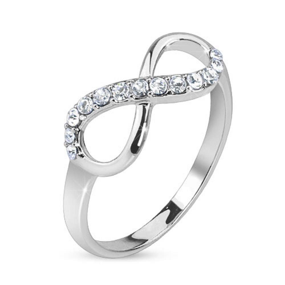 BUNGSA Fingerring Ring Infinity Silber aus 1-tlg), Messing Frauen Damen Mädchen (Ring