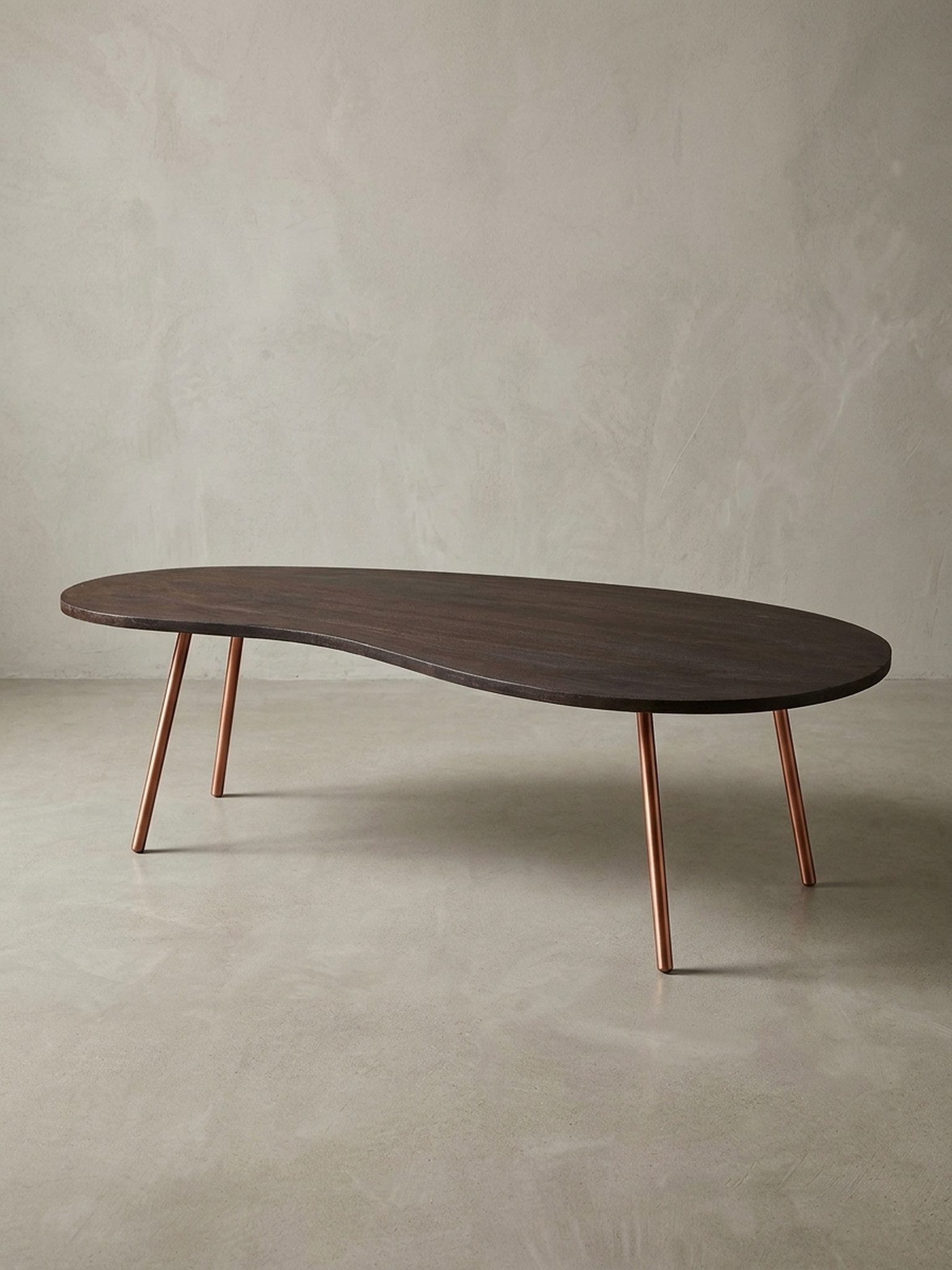 KADIMA DESIGN Couchtisch Retro-Kaffeetisch CALABRIA - Massivholz, Metallbeine, pflegeleicht