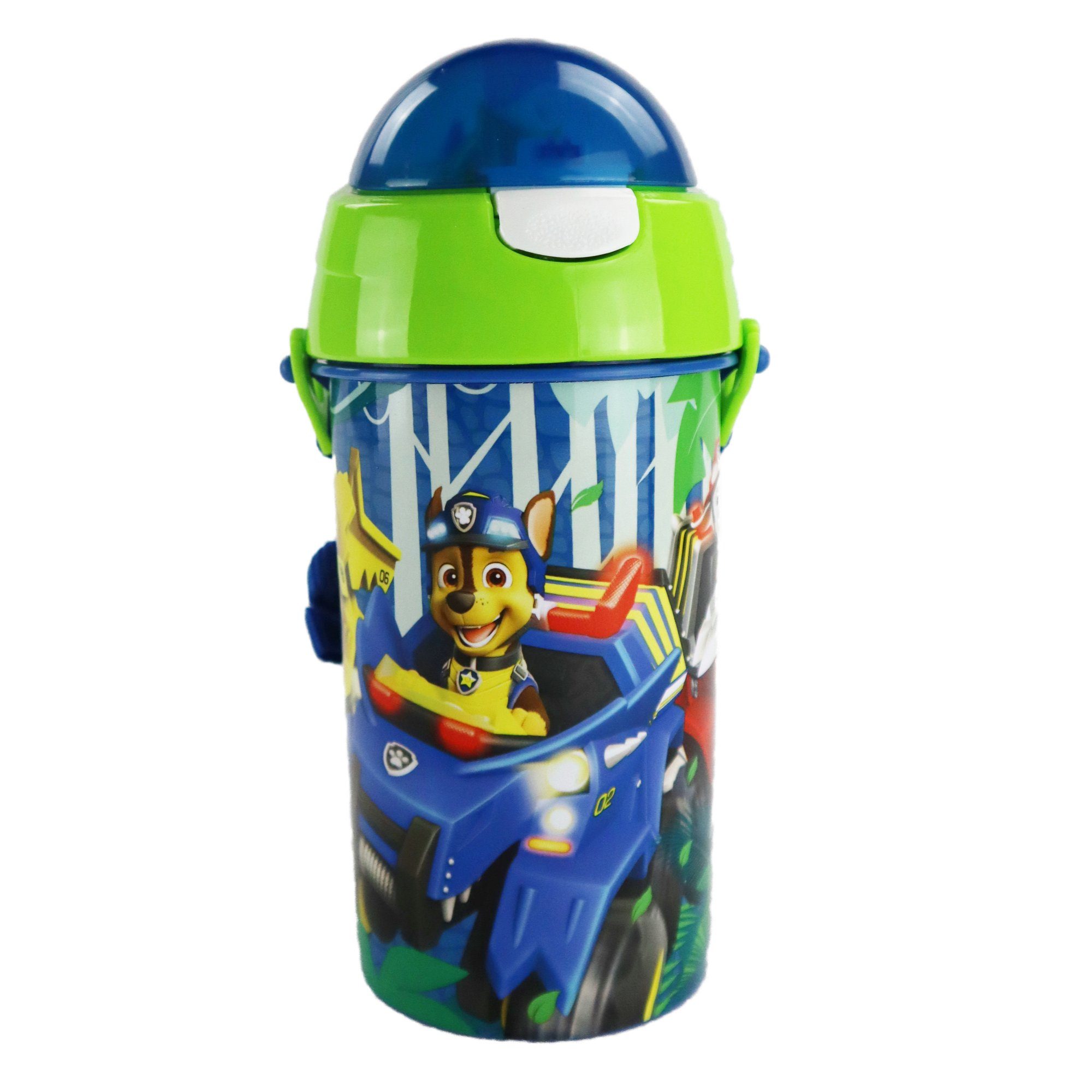 PAW ml mit Kinder 500 Marshall Chase Gurt Patrol Paw Trinkflasche Flasche Trinkhalm Wasserflasche, PATROL