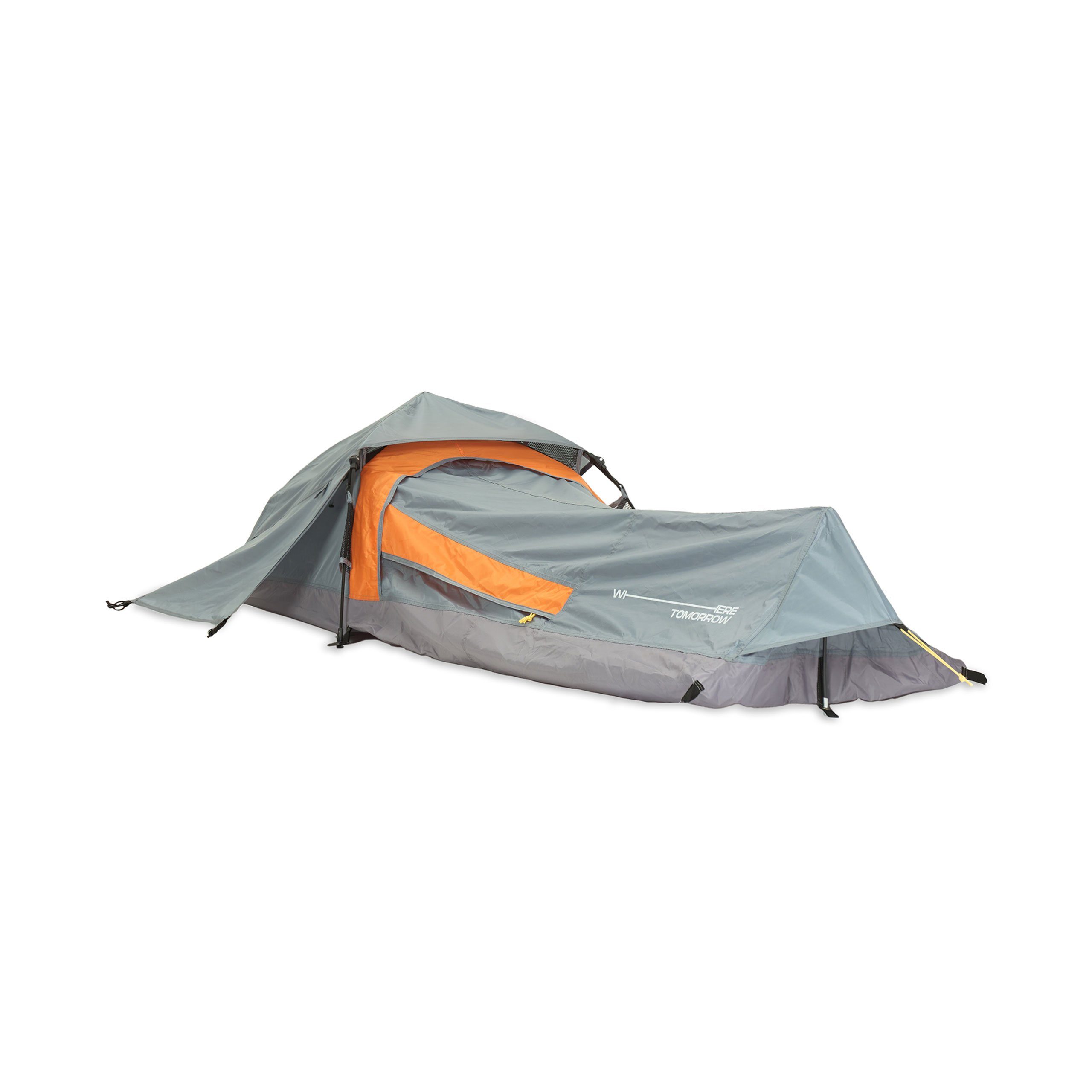 Lumaland Pyramidenzelt Solo-Zelt Pop Up Wurfzelt 220x80x50cm, Personen: 1,  1-Personen Camping Festival ultraleicht