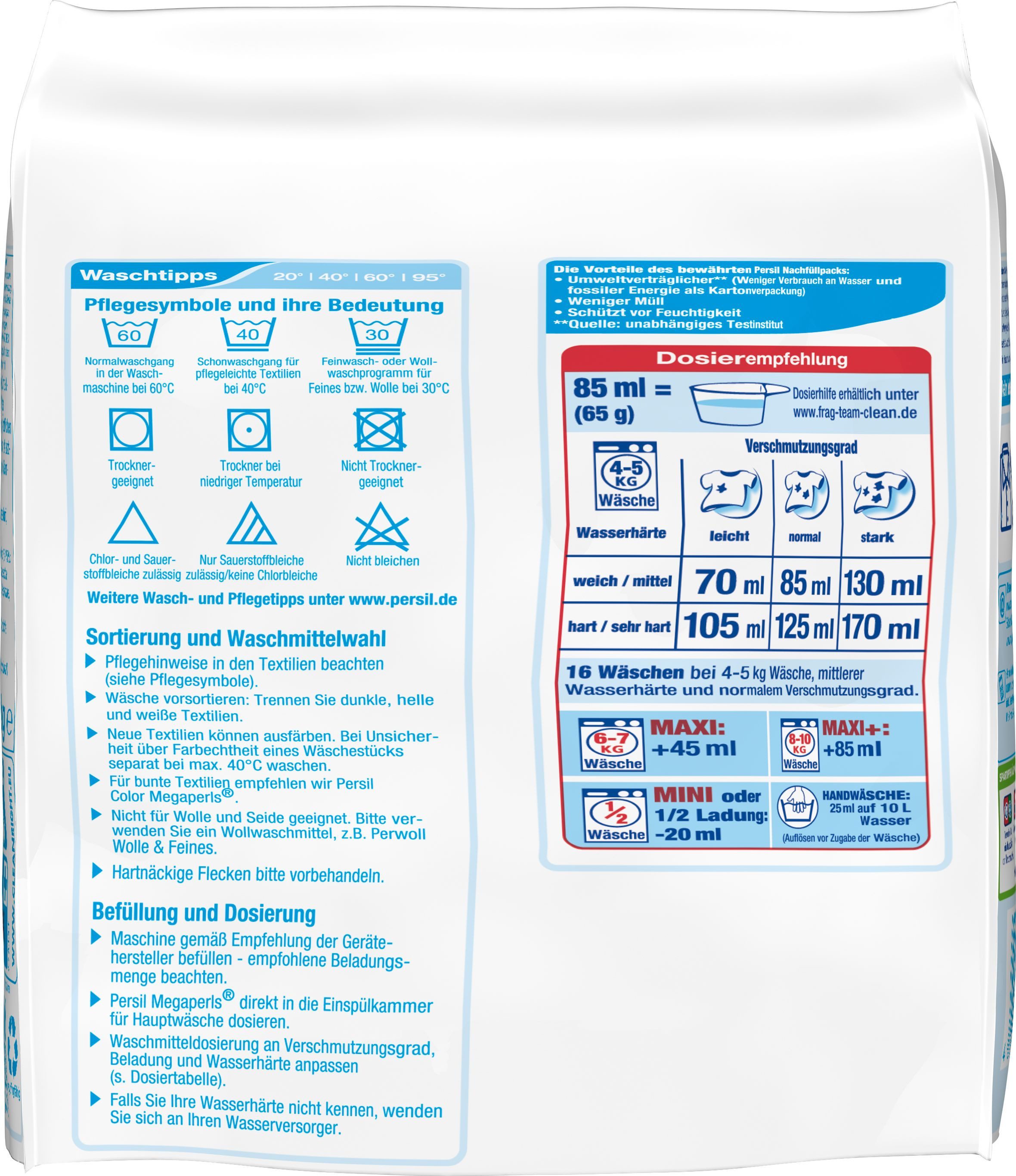 Persil Sensitive Megaperls 4 x 16 WL (64WL) Vollwaschmittel (Spar-Pack, [64-St. Waschperlen für Allergiker & Babys)