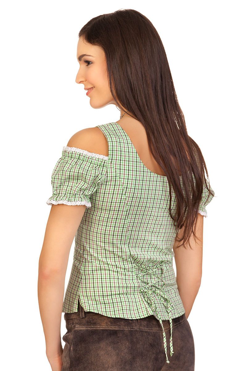 Spieth & Wensky Trachtenbluse Trachtenbluse - EUPEN - blau, grün