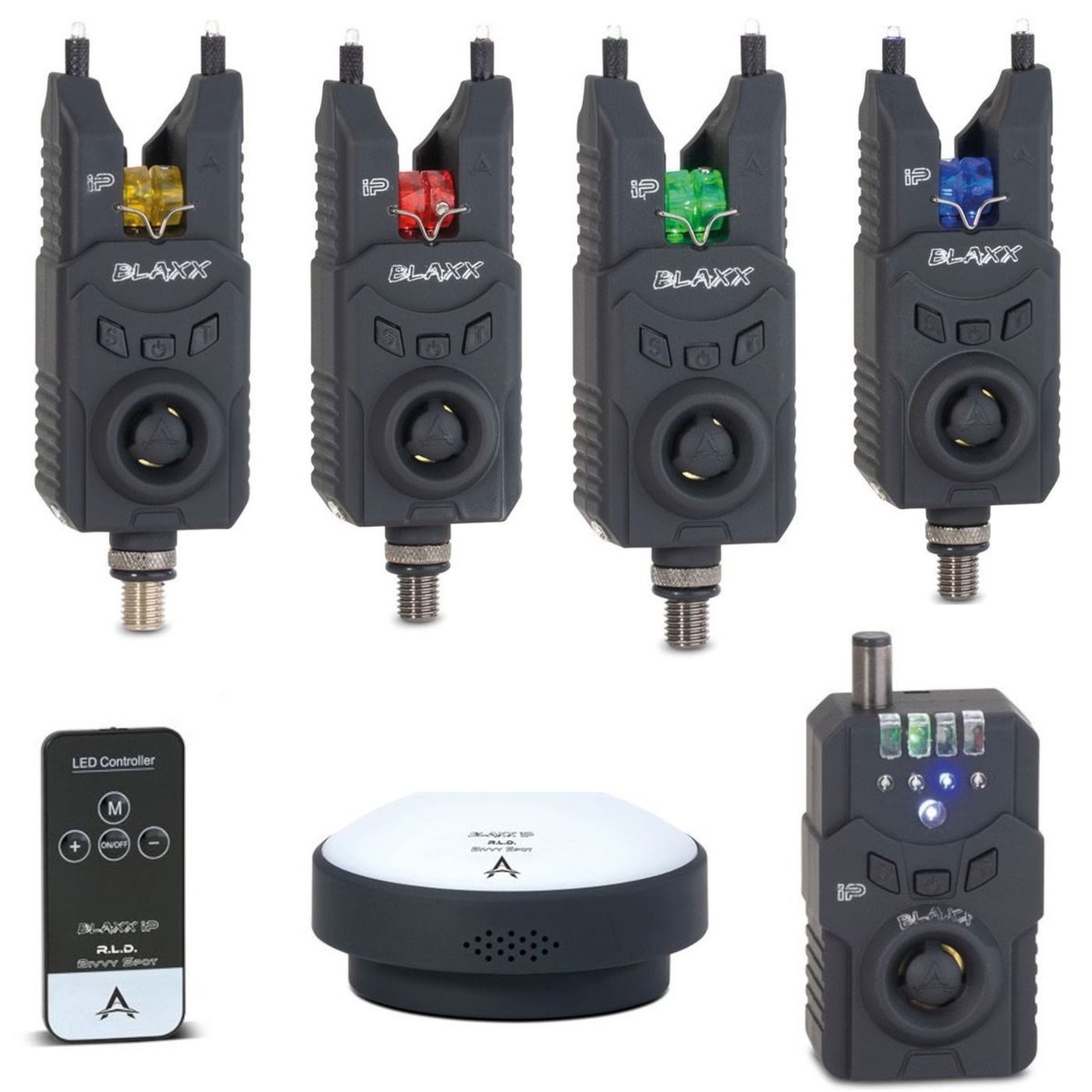 Anaconda elektronischer Bissanzeiger BLAXX iP 4+1+1 Pro Set Red, Green, Blue, Yellow - Bissanzeiger Set