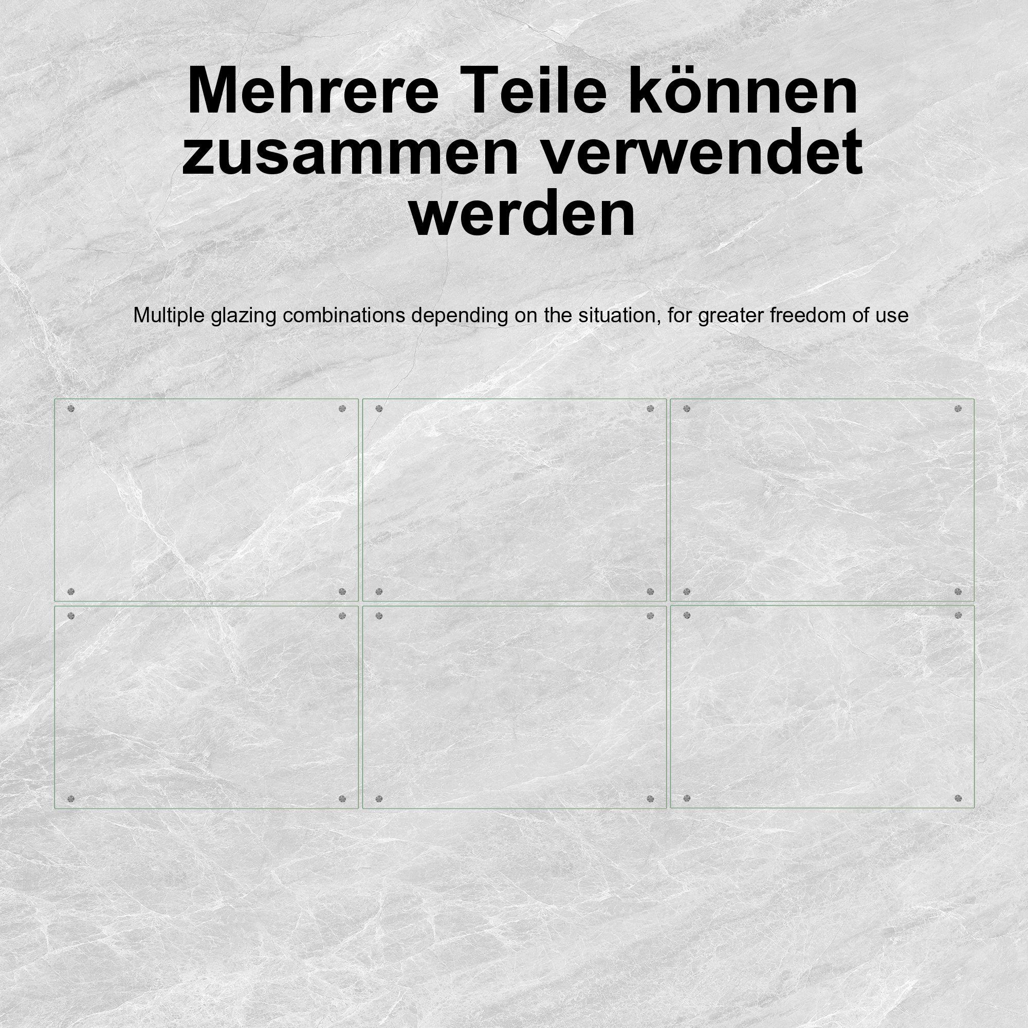 Pinnwand Sicherheitsglas Klarglas Wandtafel Sicherheitsglas (Set), Whiteboard Glastafel Memoboard Mucola ESG Memoboard ESG Glasboard Edelstahl,