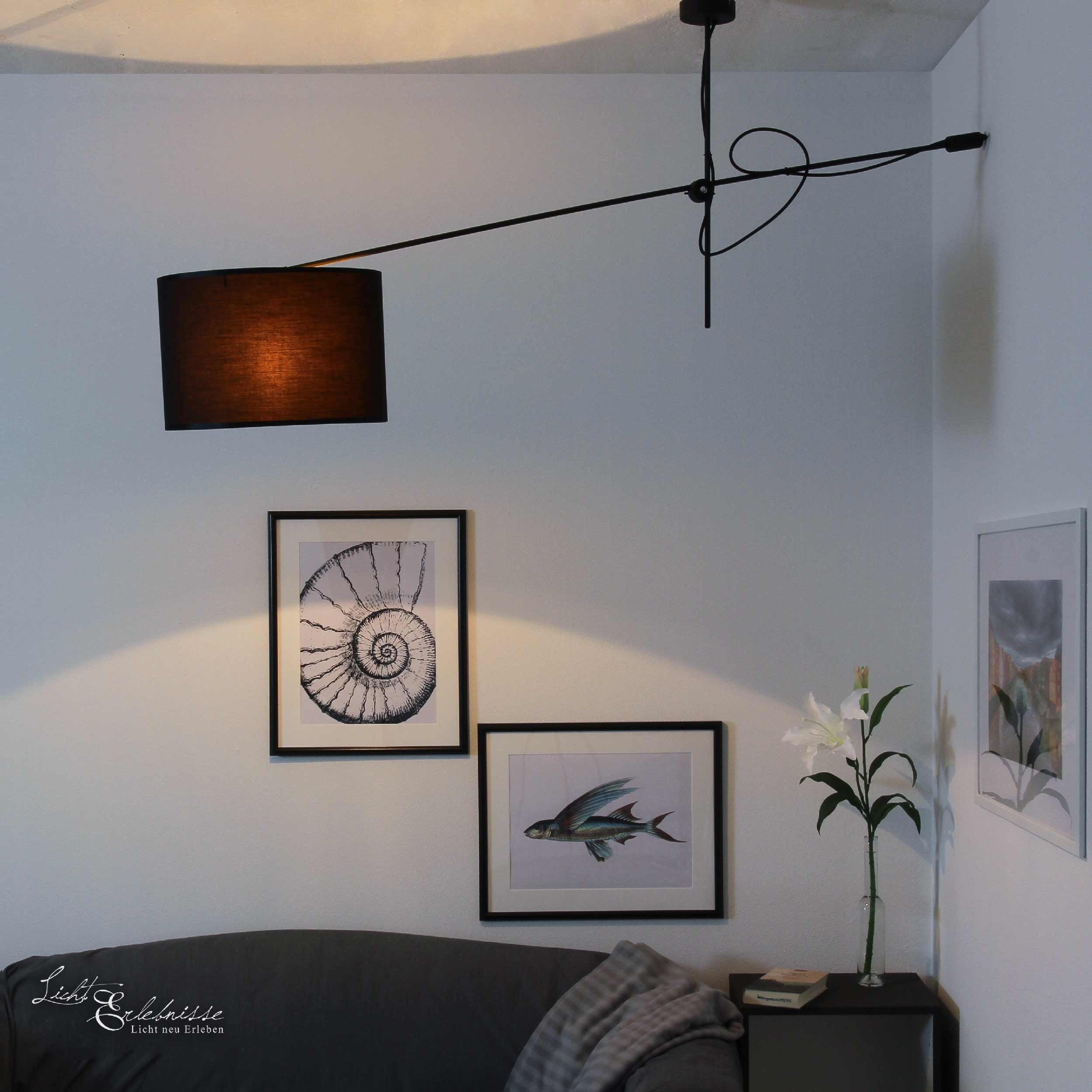 Licht-Erlebnisse Deckenleuchte VIPER, ohne Leuchtmittel, Deckenlampe in Schwarz Gold Metall E27 Loft Design Esstisch