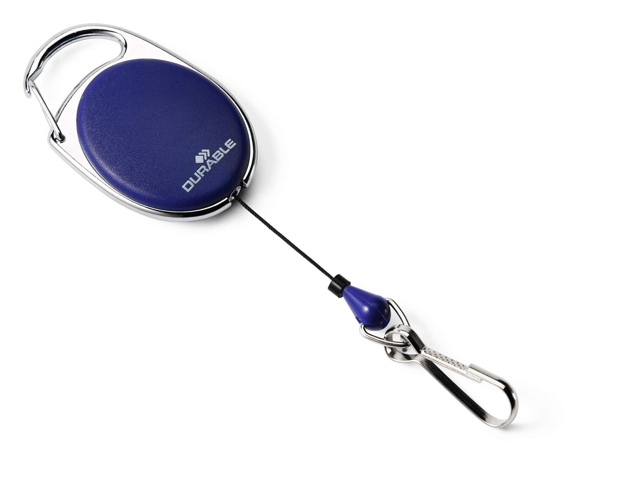 DURABLE Etui Durable Aufrollmechanismus d.bl 80cm STYLE m Federhaken
