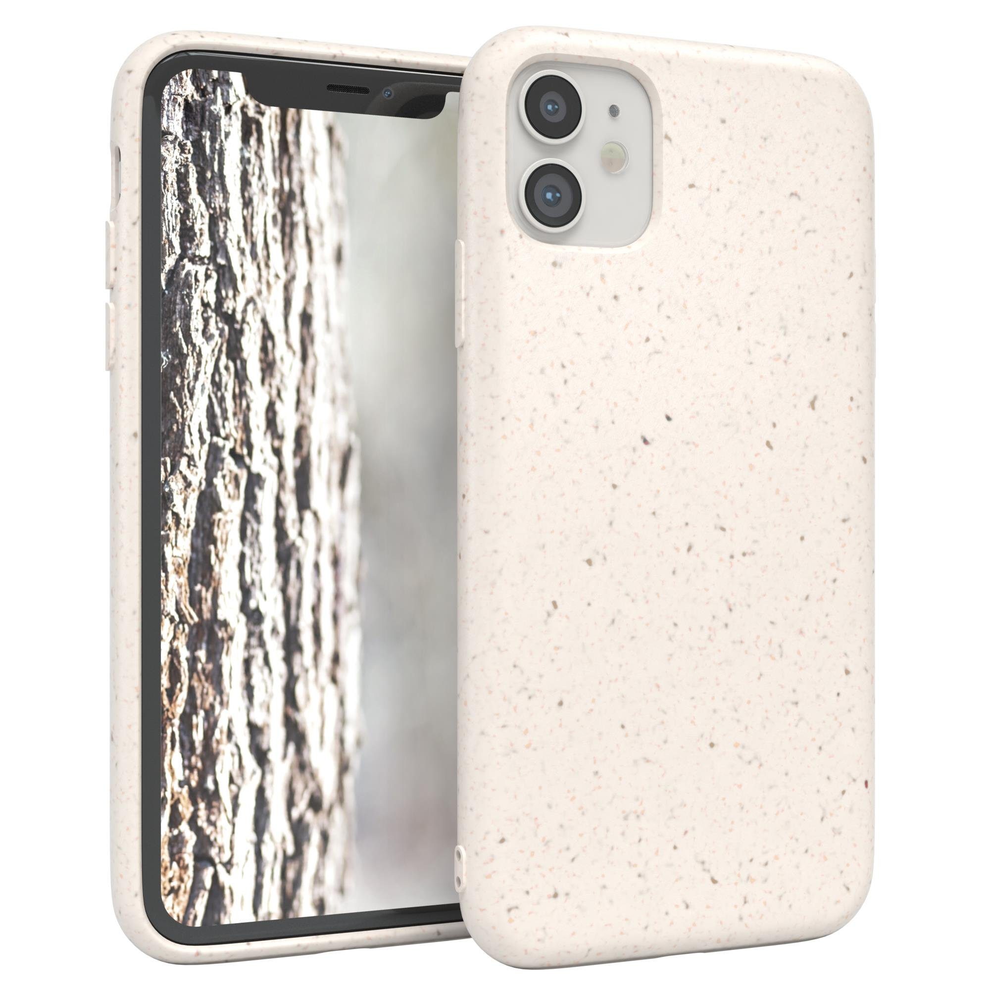 EAZY CASE Handyhülle Bio Case für Apple iPhone 11 6,1 Zoll, Schutzhülle biologisch abbaubar Handyschale passgenau tpu Alt Weiß