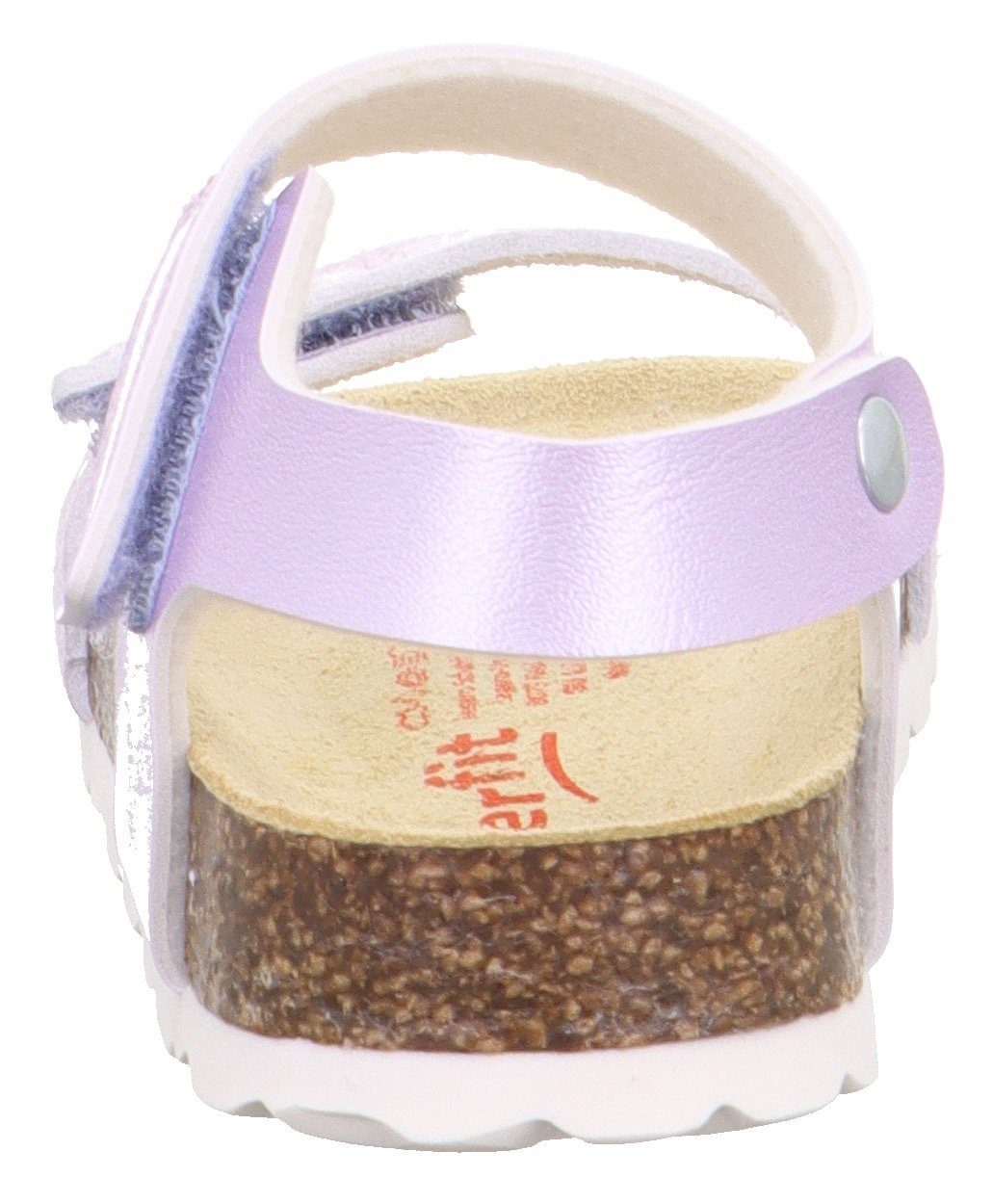 Superfit FUSSBETTPANTOFFEL WMS: Mittel Sandale lila-silberfarben mit Klettverschluss