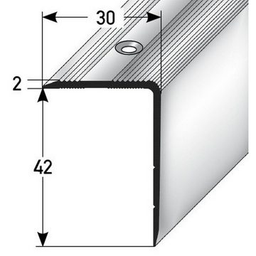 PROVISTON Treppenkantenprofil Aluminium, 30 x 42 x 1000 mm, Bronze Dunkel, Treppenkante Winkel