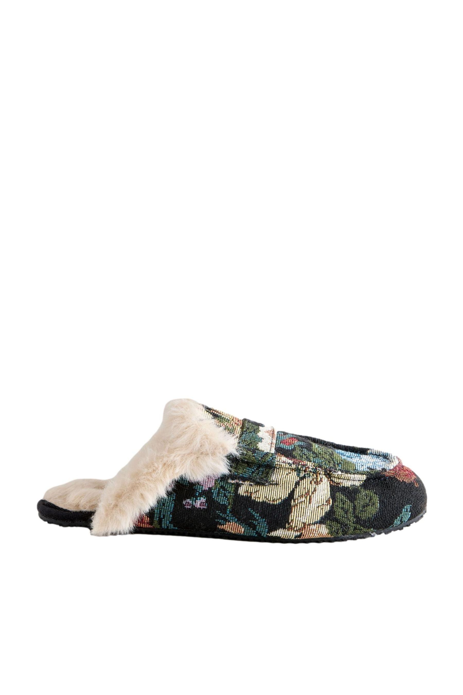Loafer-Hausschuhe aus Kunstfell Hausschuh