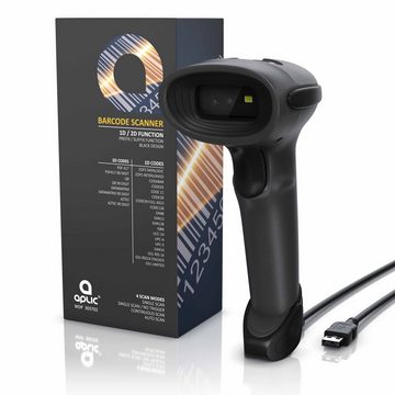 Aplic Handscanner, (USB Barcode Scanner kabelgebunden, 1D und 2D, Single Scan & Auto Scan)