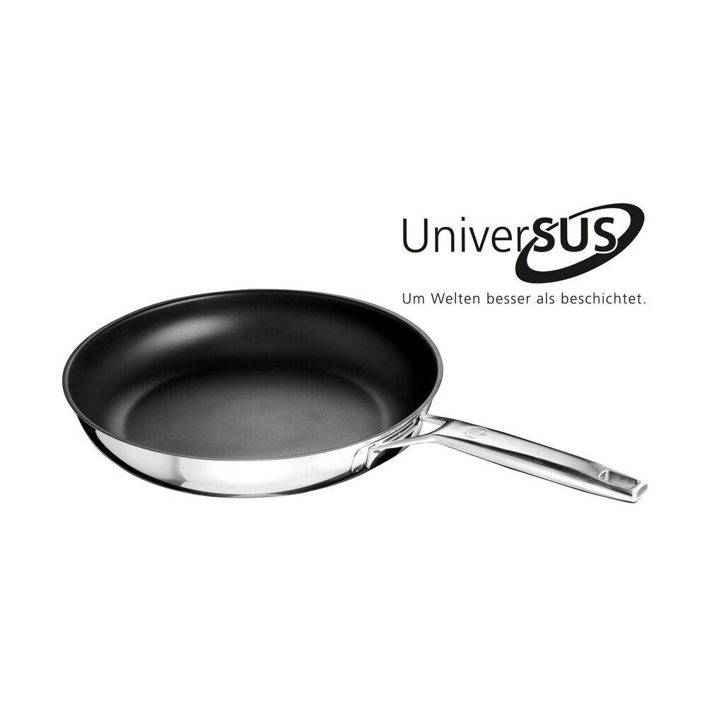 SCHULTE-UFER Bratpfanne Bratpfanne 32 cm Astral UniverSUS, Edelstahl, schwarz, spülmaschinenfest, Induktion, alle Herdarten