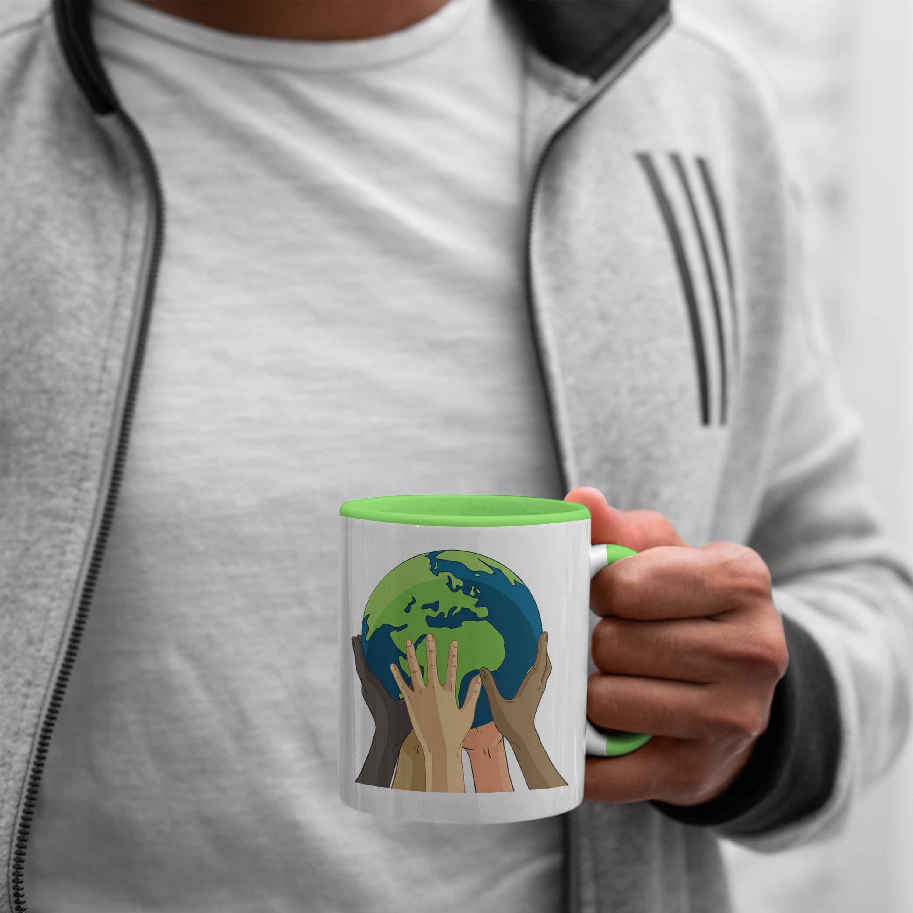 Geschenk Trendation Retten Welt Generation Tasse Grün Aktivisten Tasse Umwelt