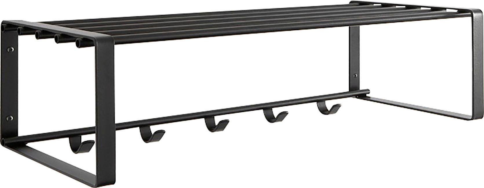 Spinder Design Garderobenleiste REX (1 St), Wandgarderobe aus Stahl mit Hut günstig online kaufen