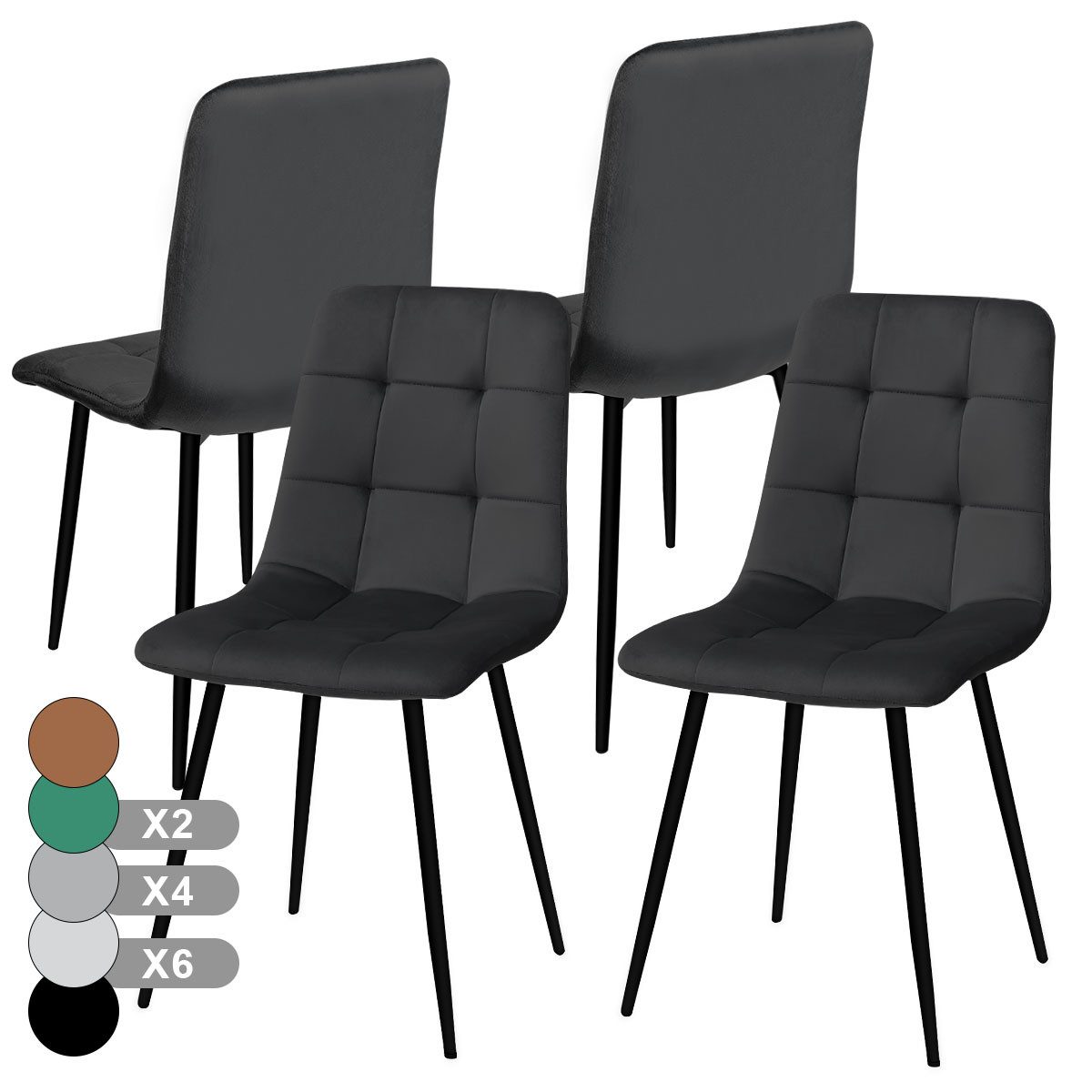 Simloveve Küchenstuhl 2er/4er Set Esszimmerstühle Polsterstuhl günstig online kaufen