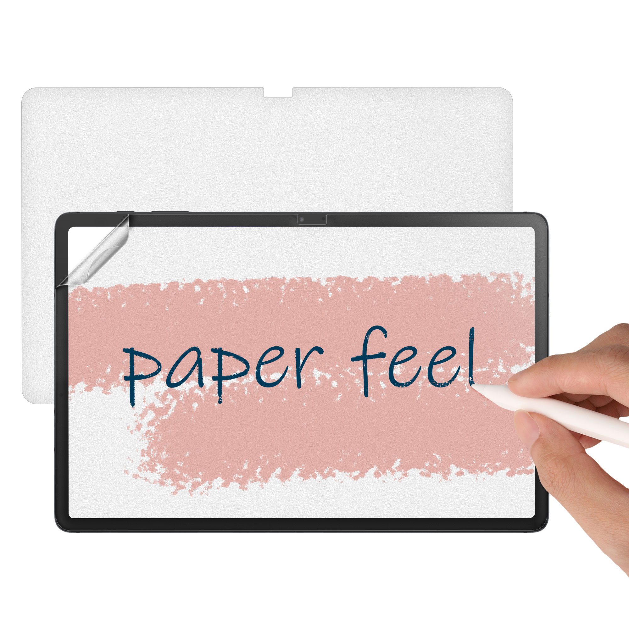 kwmobile Displayschutzfolie 2x Schutzfolie für Samsung Galaxy Tab S7 FE Folie, 2 Stück, Tablet Full Screen Paper Feel Cover Tablet Displayfolie Papiergefühl von kwmobile