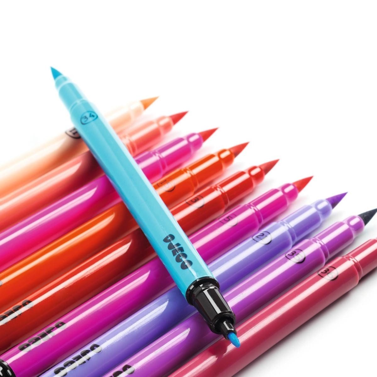 DJECO Kreativset Farben: 10 Filzstifte - Pink Malset für Kinder