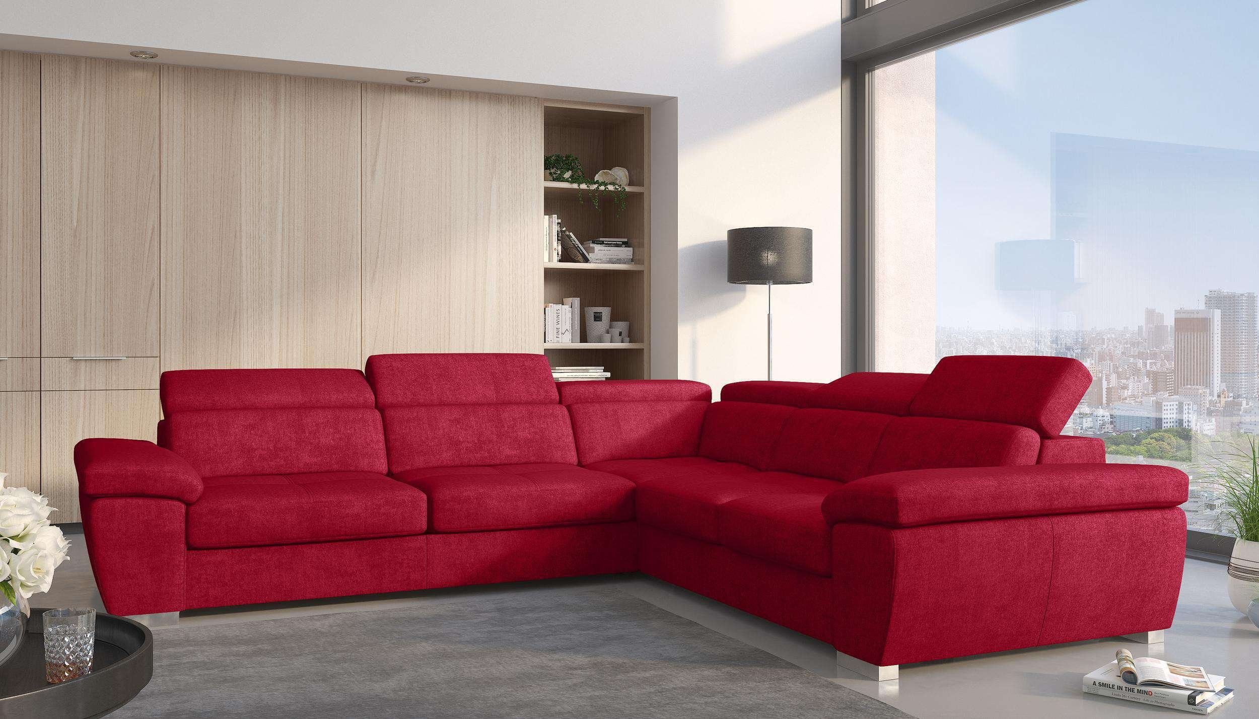 Ecksofa Bettkasten Stylefy bestellbar, Stylefy Leila Ecksofa, mane Bettfunktion, rechts Eckcouch, mit oder L-Form, links