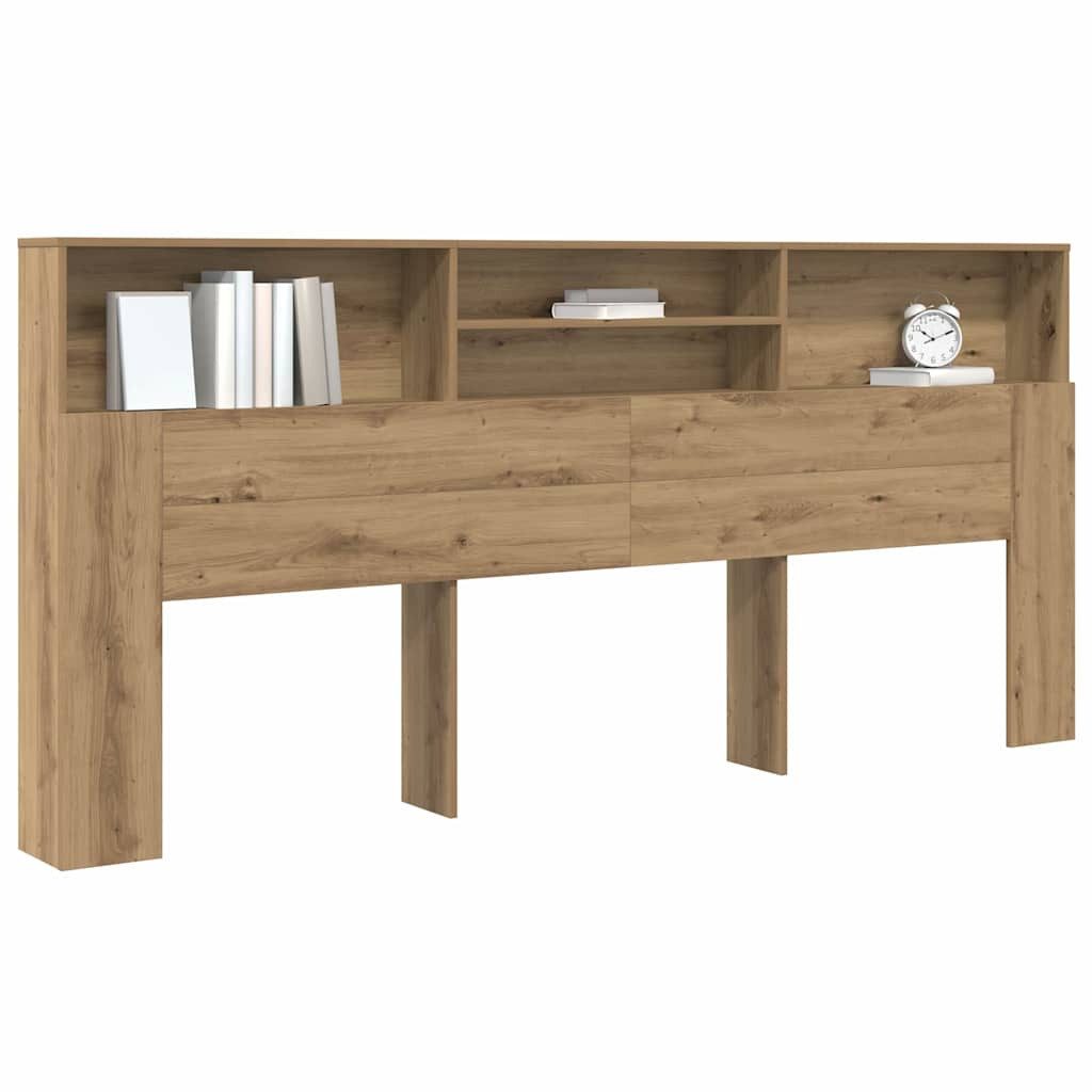 vidaXL Bett Kopfteil Schrank mit Kopfteil Artisan-Eiche 220 x 19 x 101,5 cm günstig online kaufen