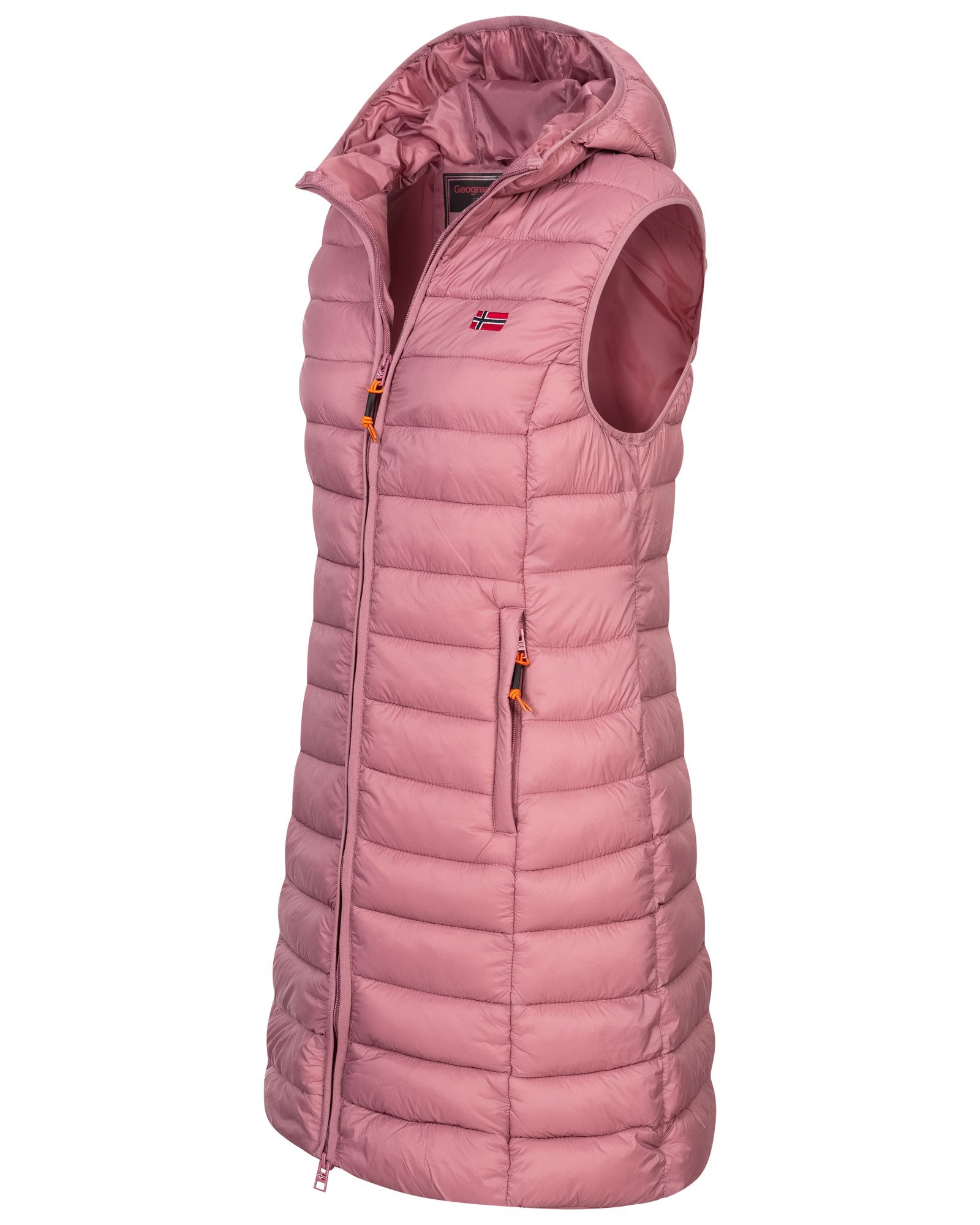 Geographical Norway Steppweste Damen Stepp weste Kapuze Übergangs Herbst Wi günstig online kaufen