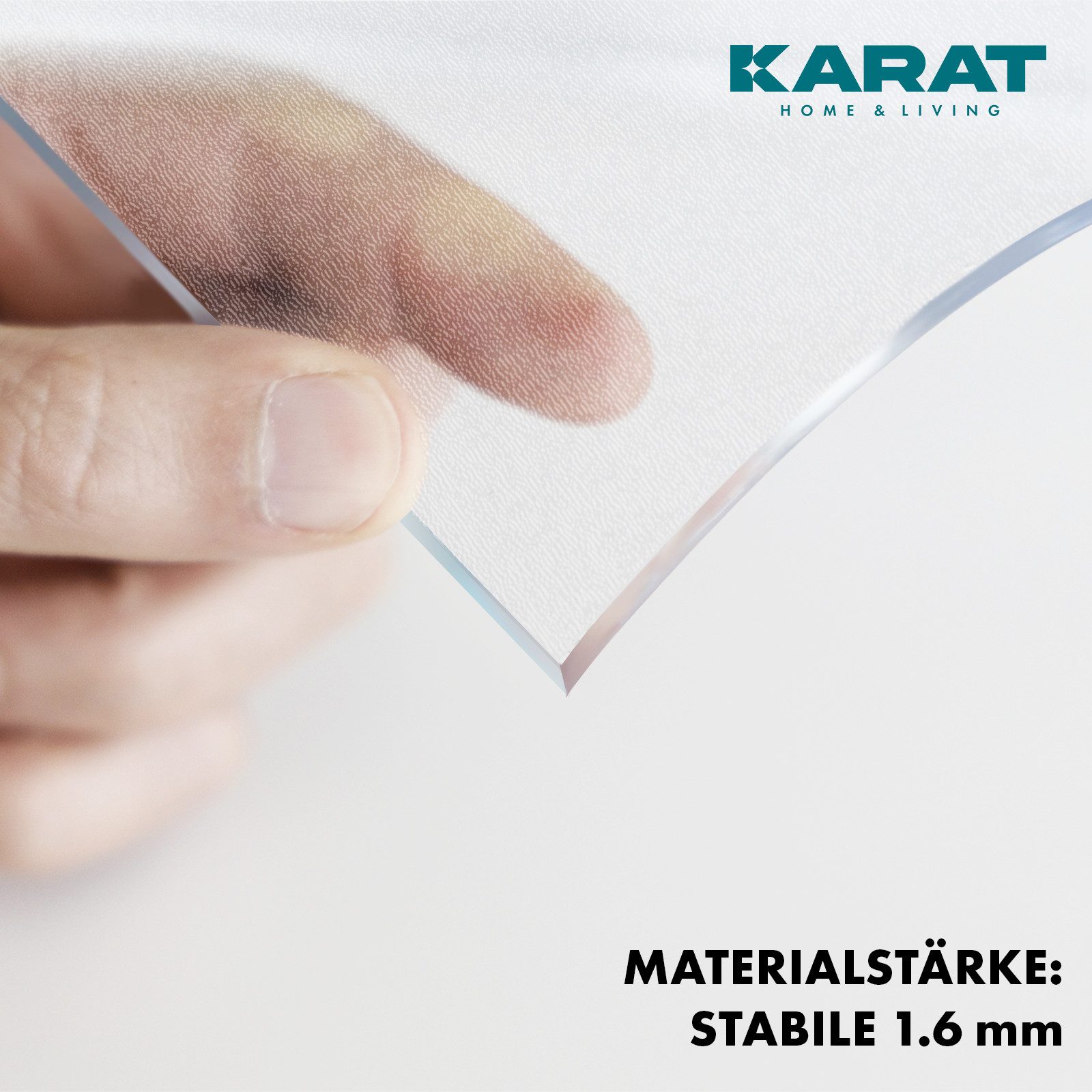 Karat Tischdecke Mattiert transparent Crystal – PVC Tischschutzfolie für Innen & Außen, zuschneidbare & robust Tischauflage, geruchlose Tischdecke