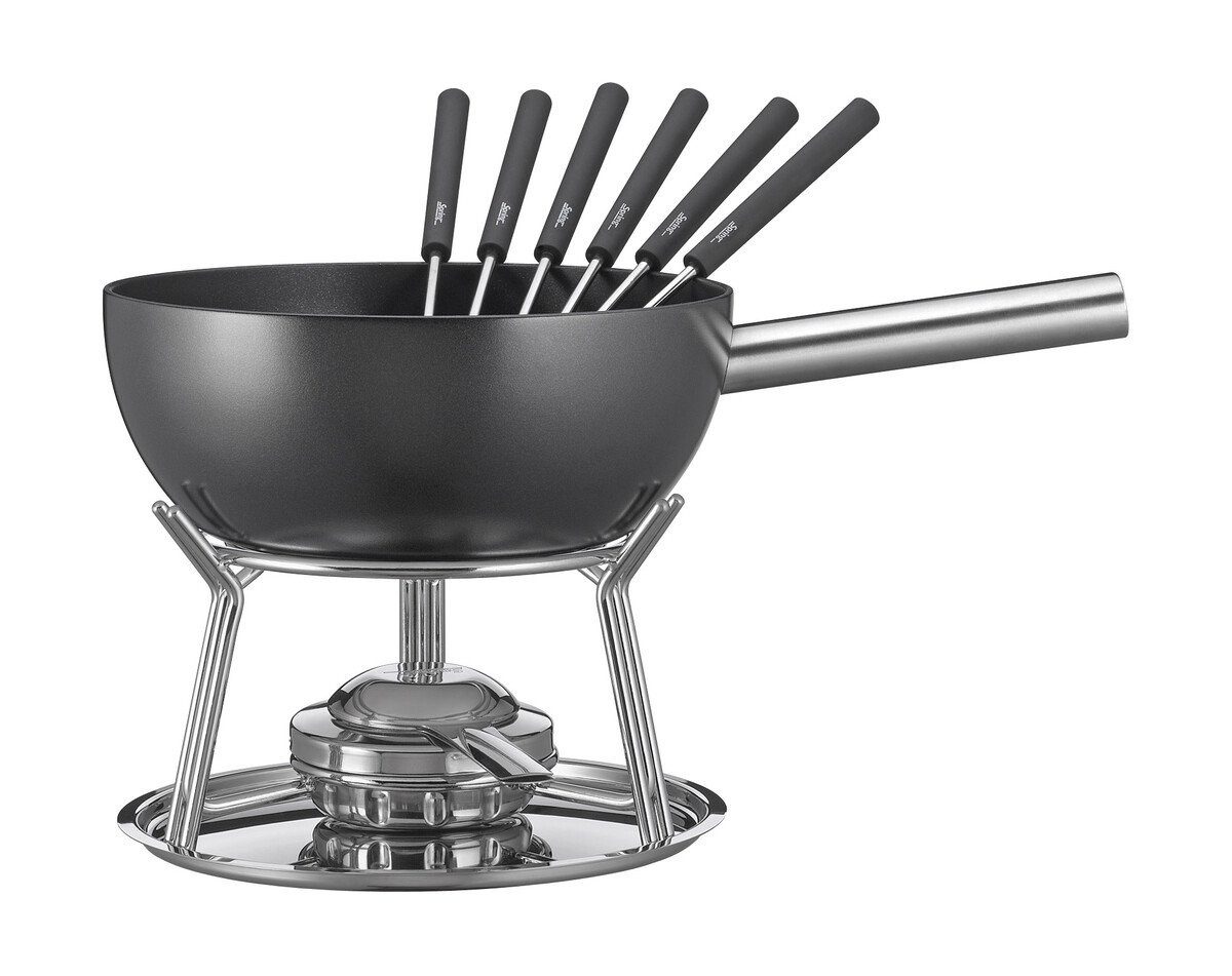 Spring Fondue Fonduegarnitur 23 cm Aluminium Induktion schwarz