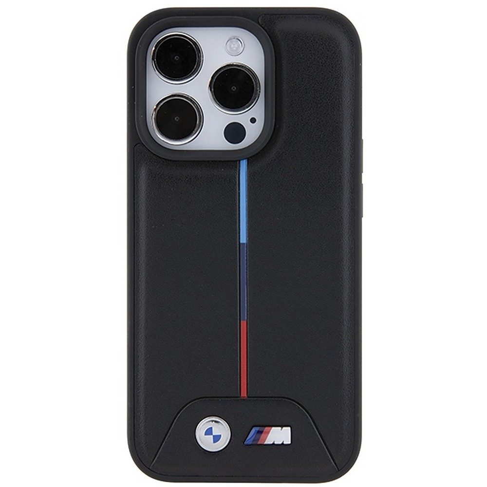 BMW Handyhülle Gesteppte Hartschale, Gestepptes Design, Tricolor-Streifen