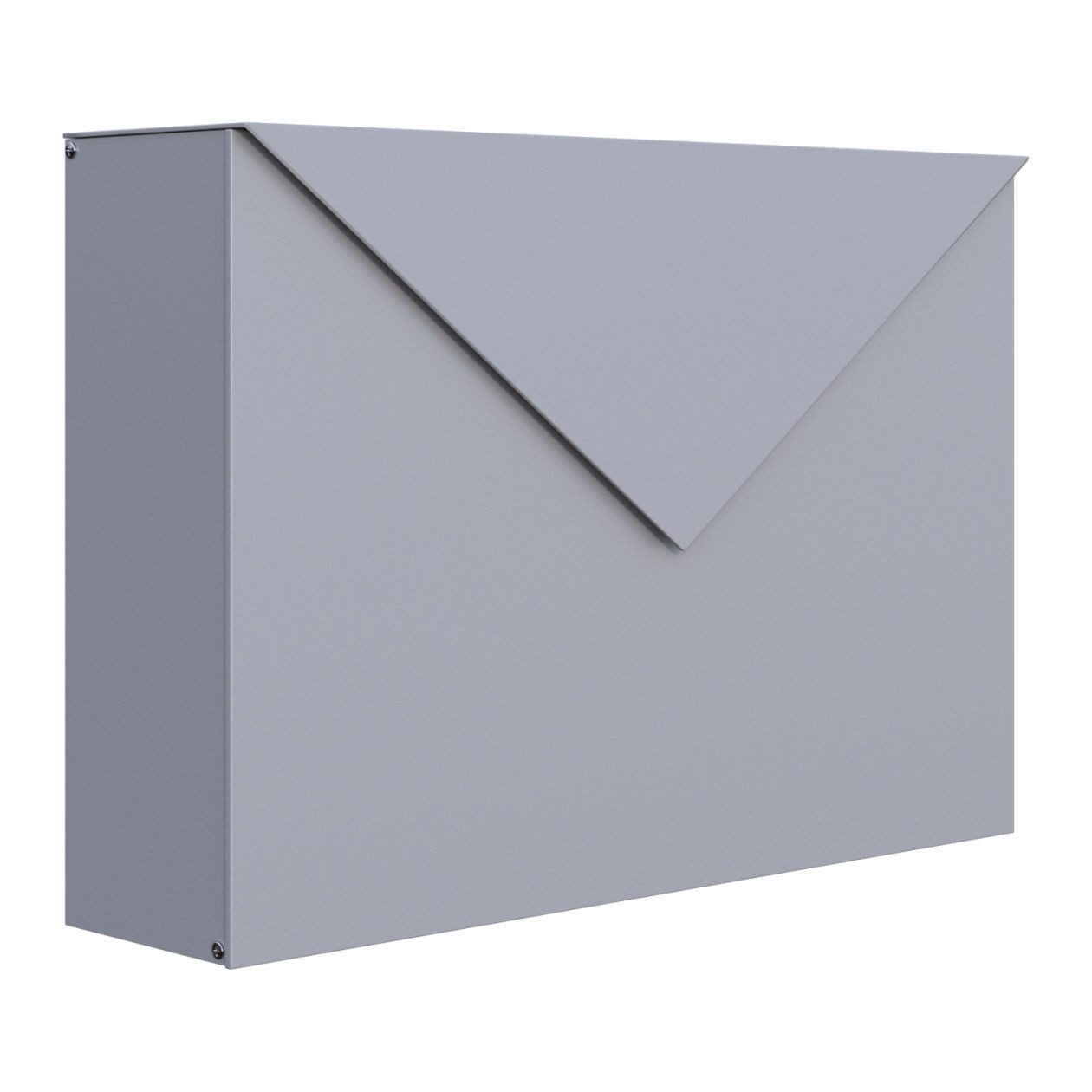 Bravios Wandbriefkasten Wandbriefkasten Letter in Grau Metallic