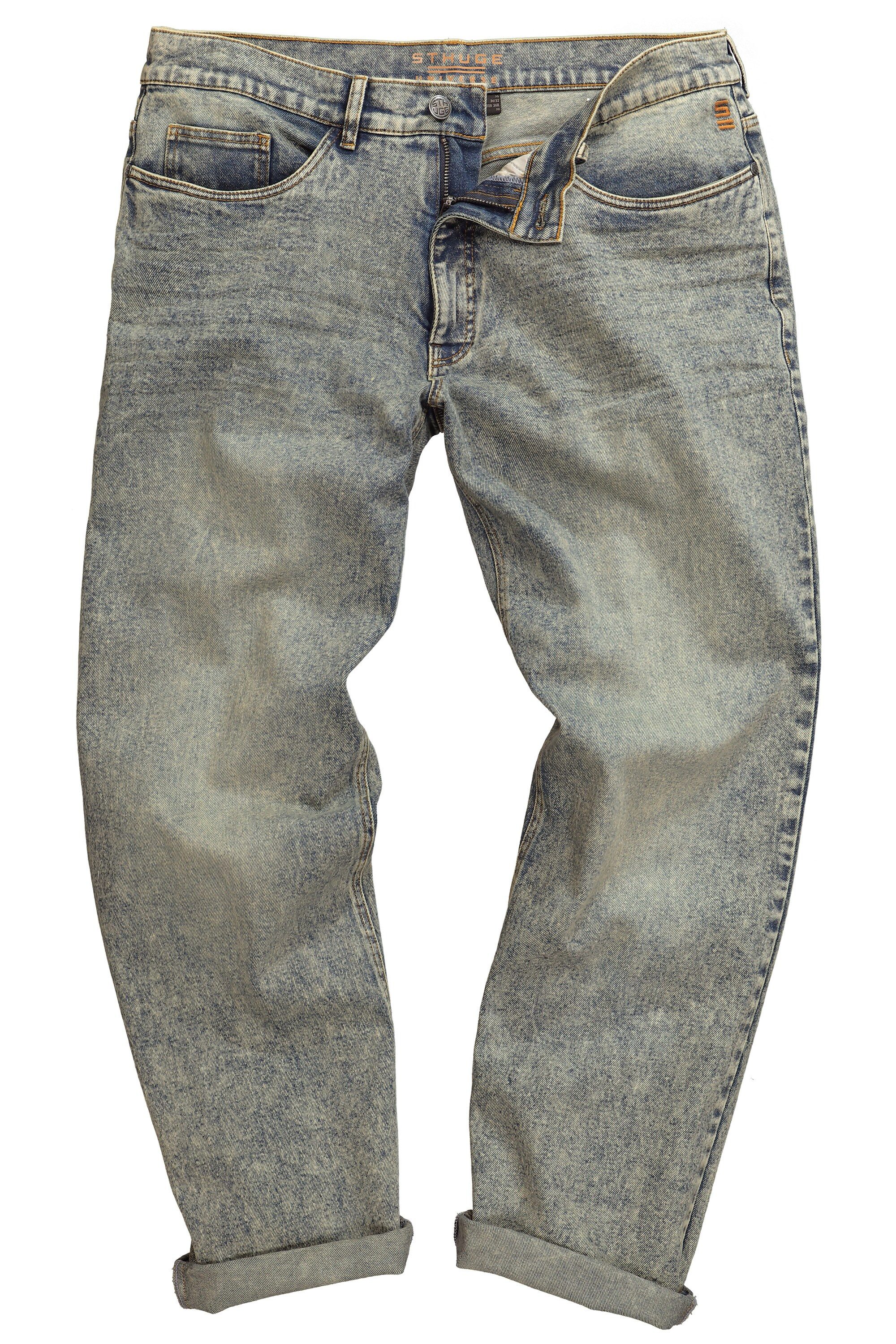 STHUGE 5-Pocket-Jeans STHUGE Jeans Dirty Denim 5-Pocket bis 72 günstig online kaufen