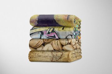 Sinus Art Handtücher Handtuch Strandhandtuch Saunatuch Kuscheldecke mit Fotomotiv Pistazien Nüsse Sc, Baumwolle-Polyester-Mix (1-St), Handtuch
