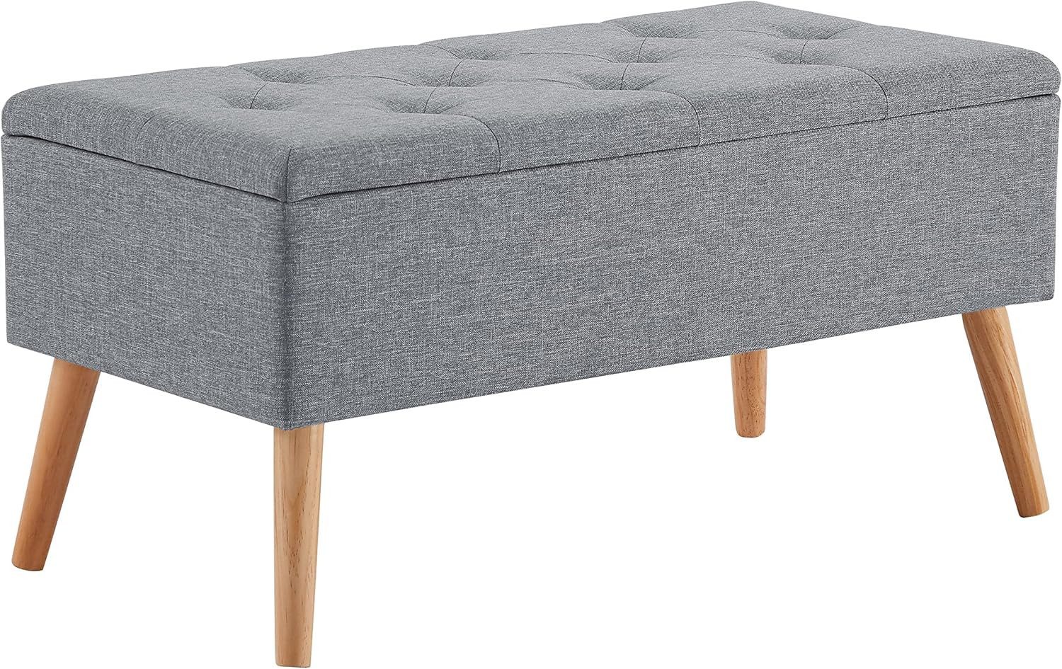 Zedelmaier Sitztruhe Sitztruhe Sitzhocker Fußhocker mit Stauraum LeinenDeck günstig online kaufen